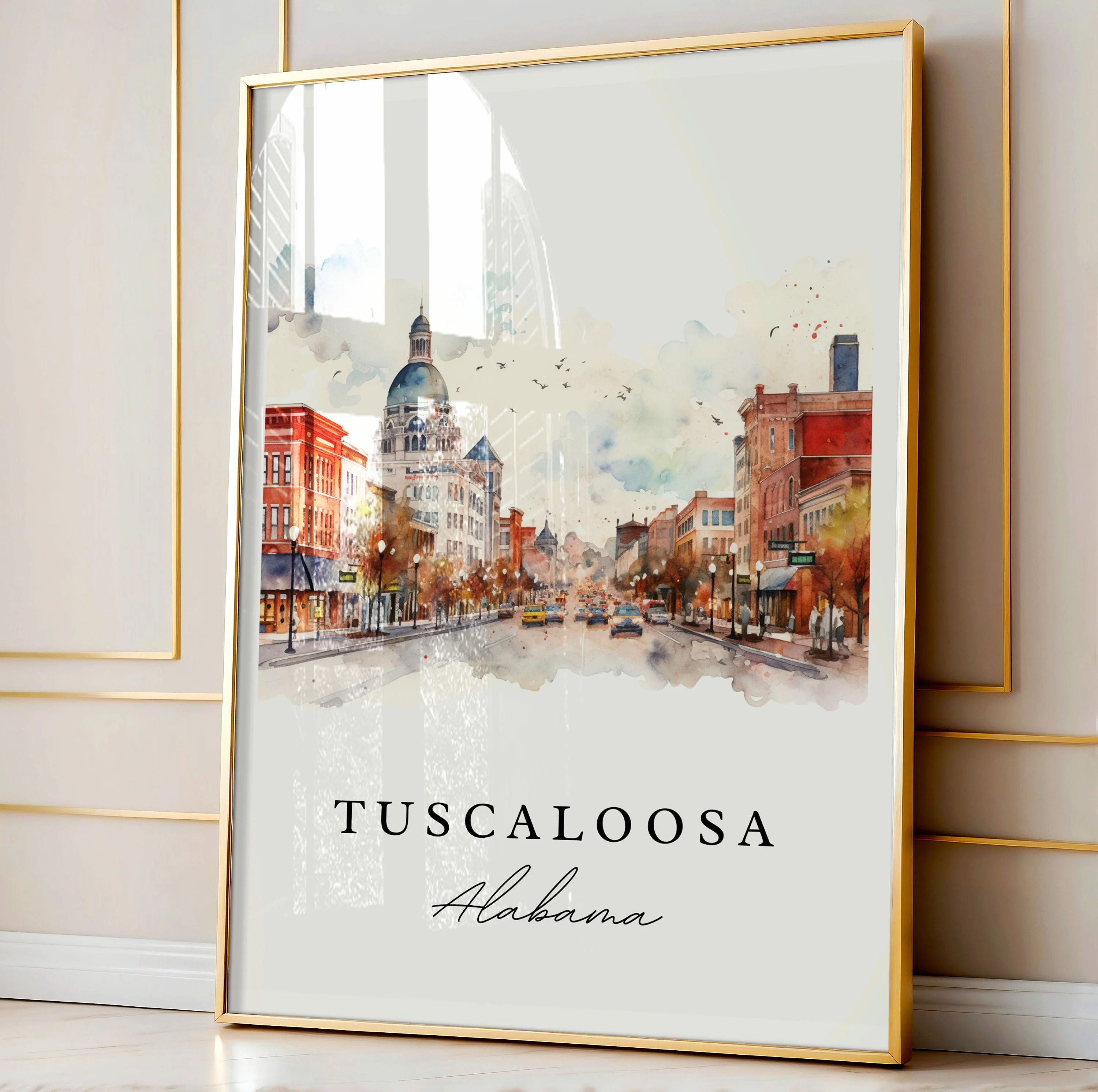 Tuscaloosa, Alabama – Watercolor Art Print - Image 4