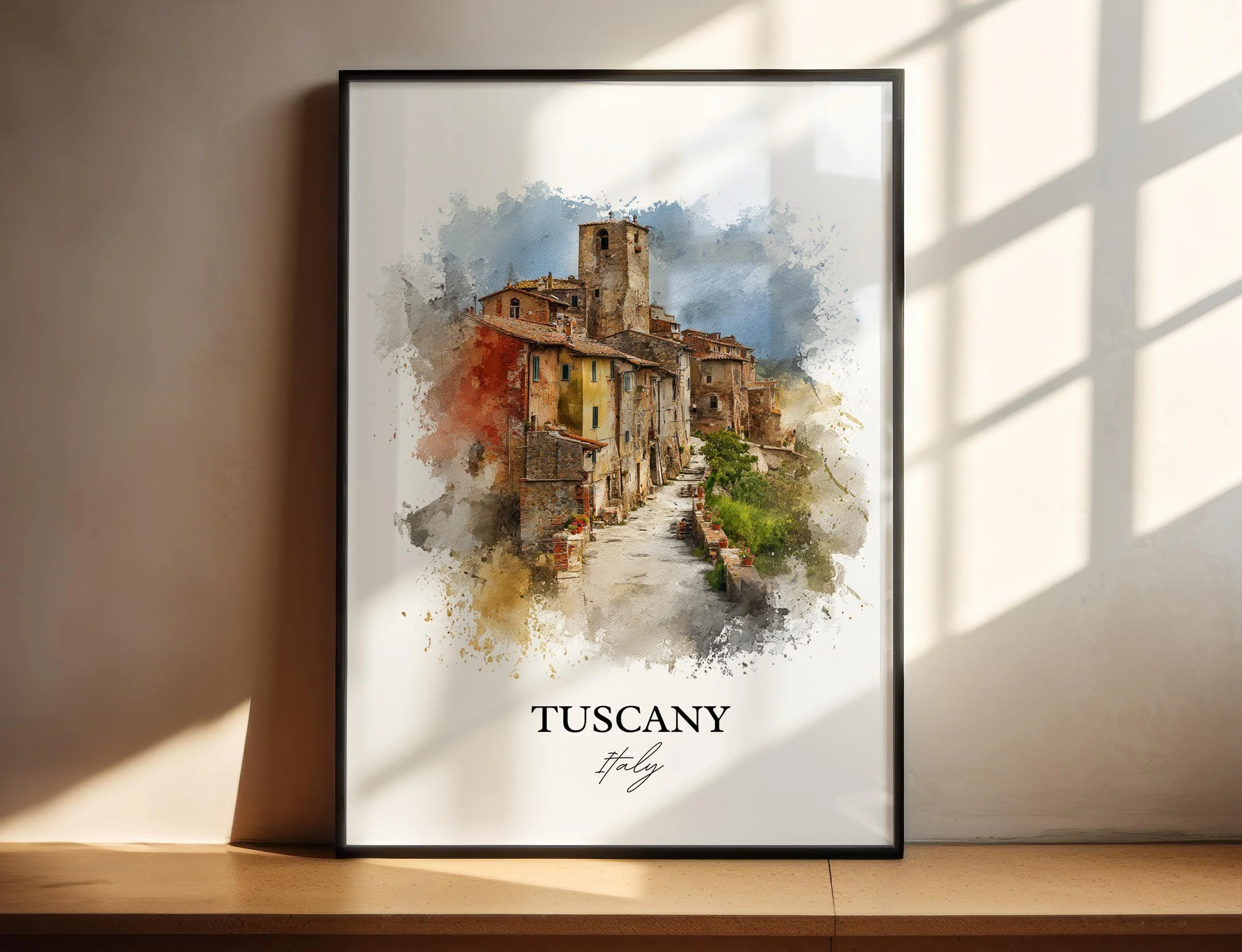 Tuscany, Italy – Watercolor Art Print