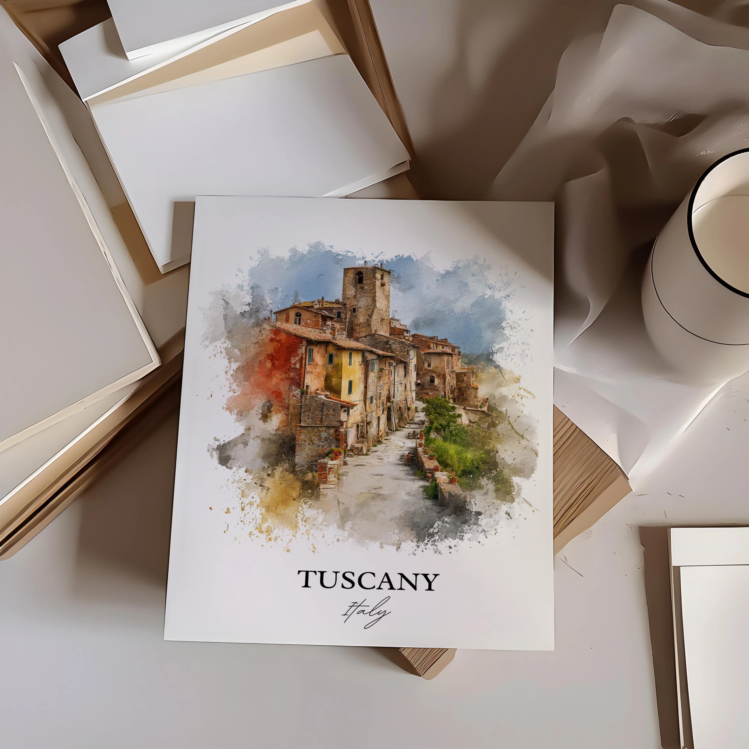 Tuscany, Italy – Watercolor Art Print - Image 6