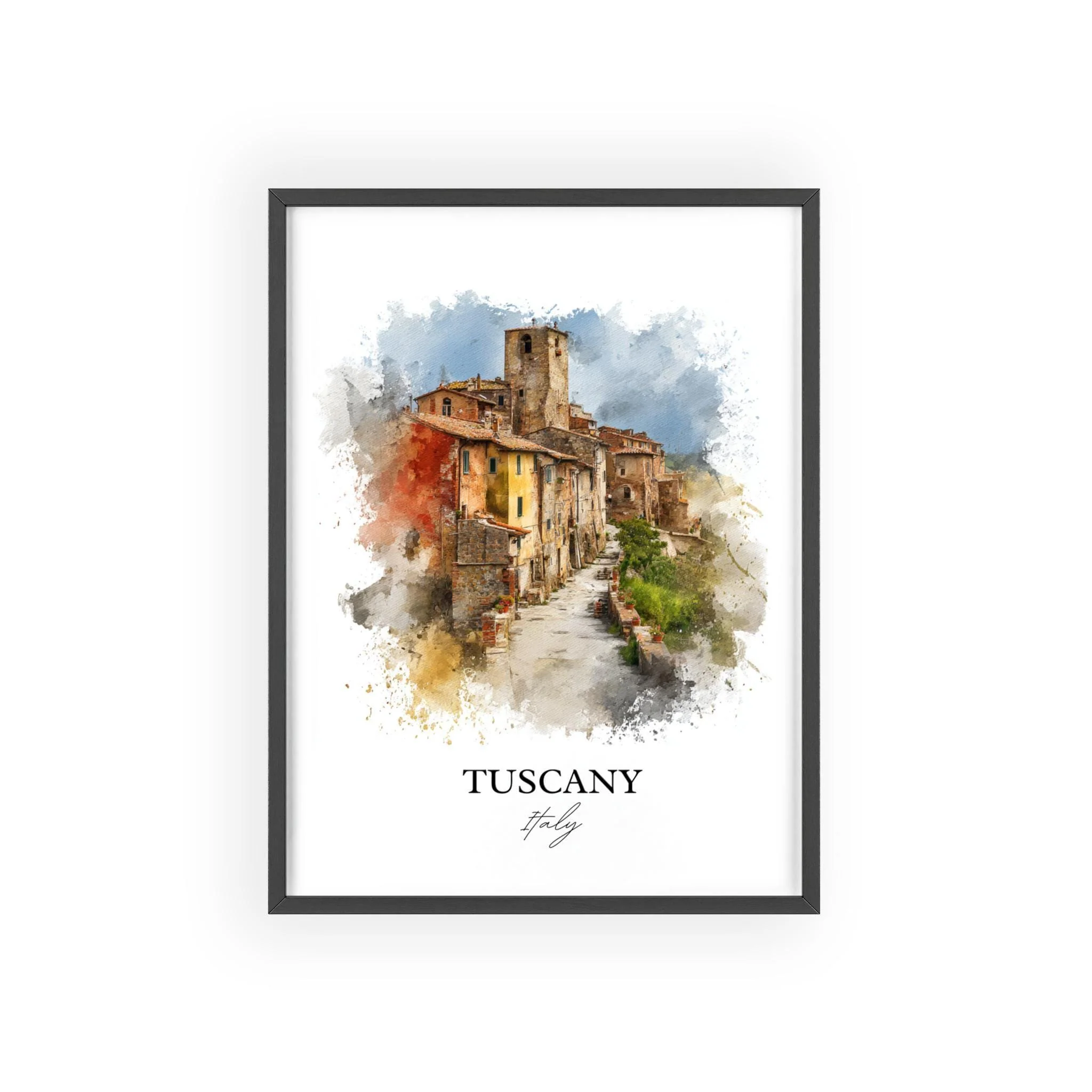 Tuscany, Italy – Watercolor Art Print - Image 7