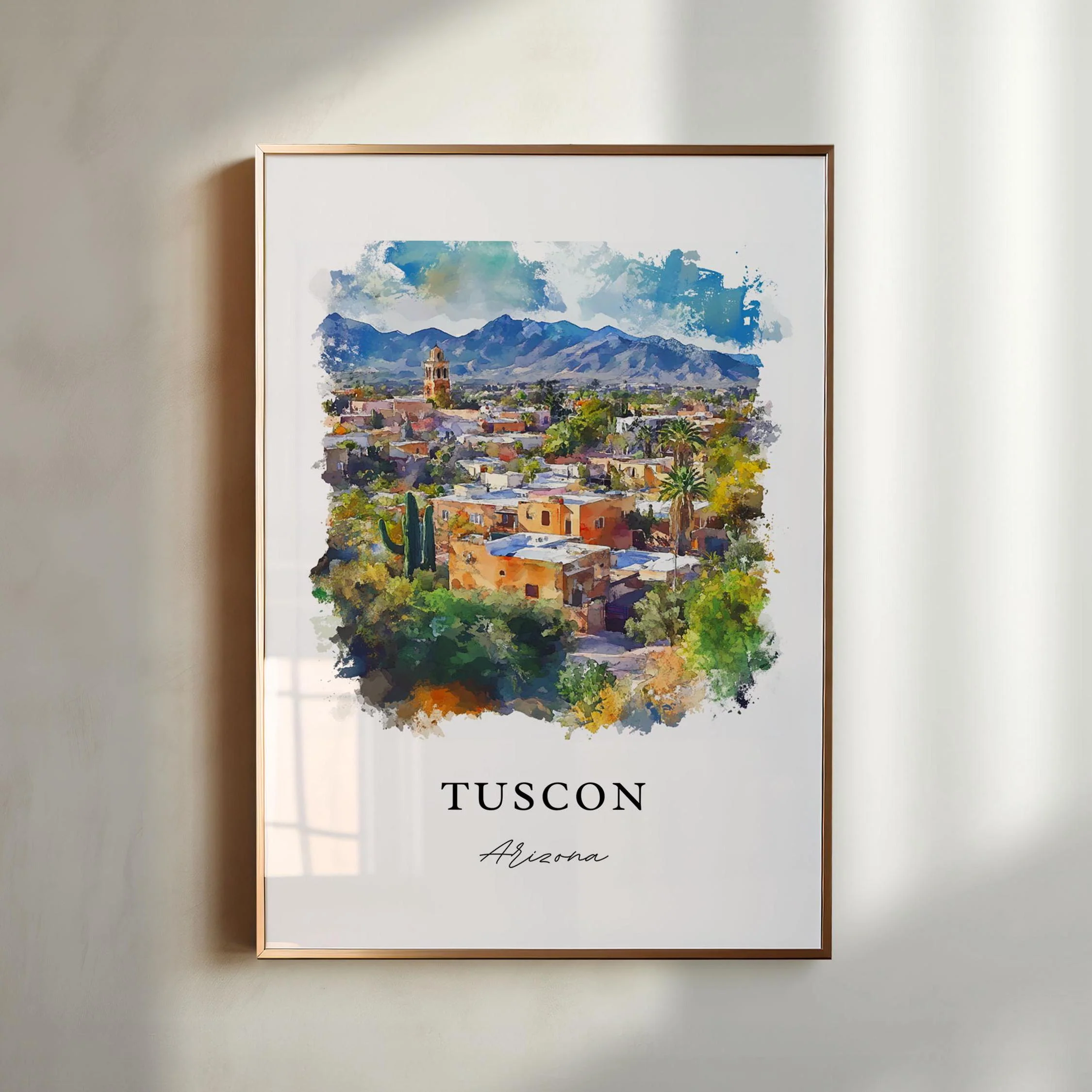 Tucson, Arizona, Arizona – Watercolor Art Print