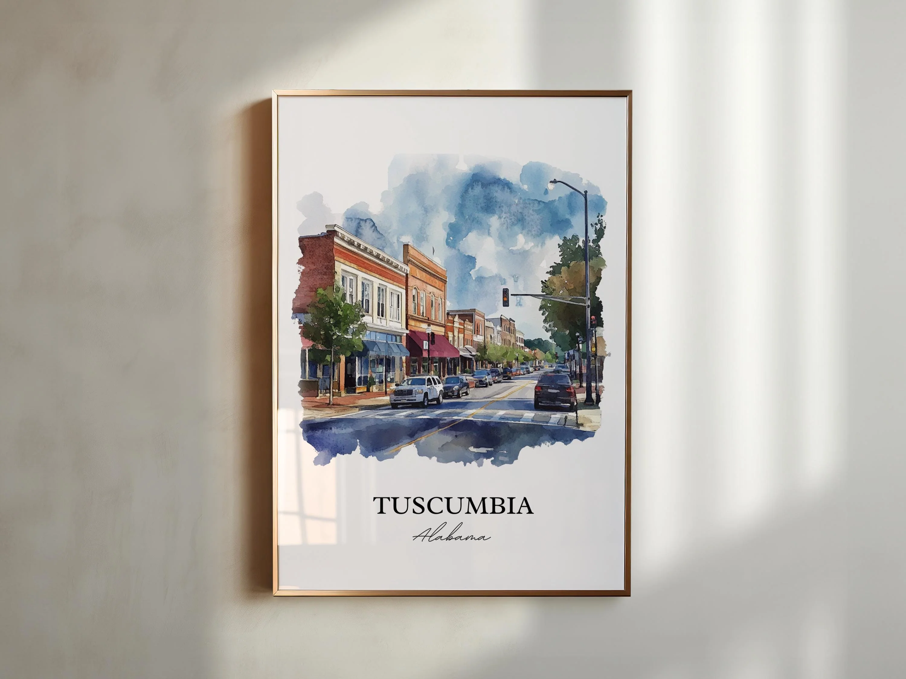 Tuscumbia, USA – Watercolor Art Print - Image 3
