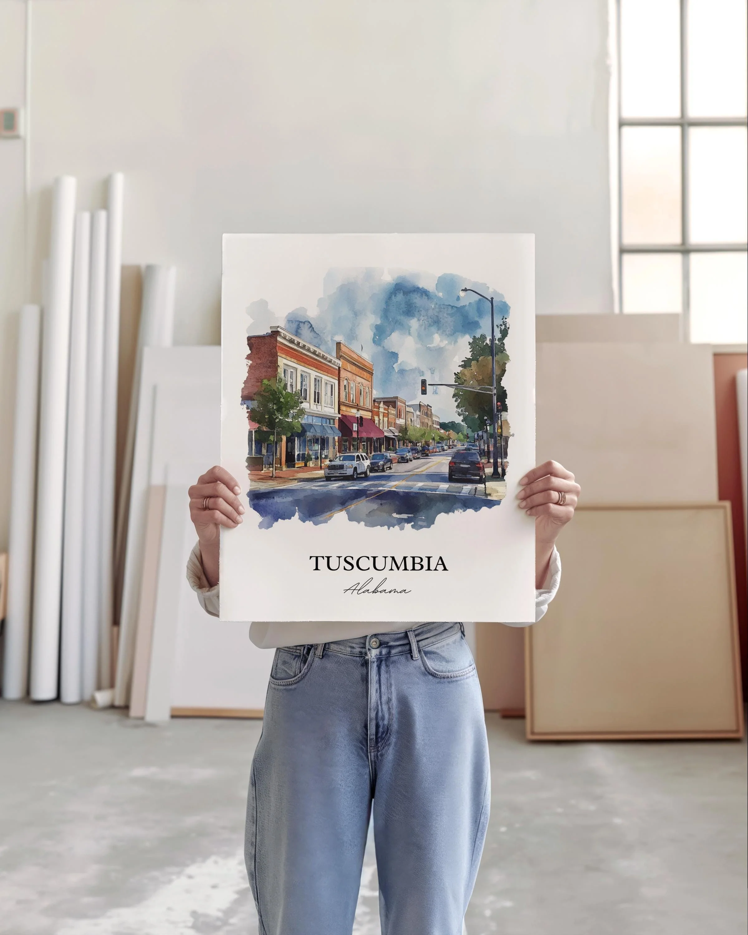 Tuscumbia, USA – Watercolor Art Print - Image 4
