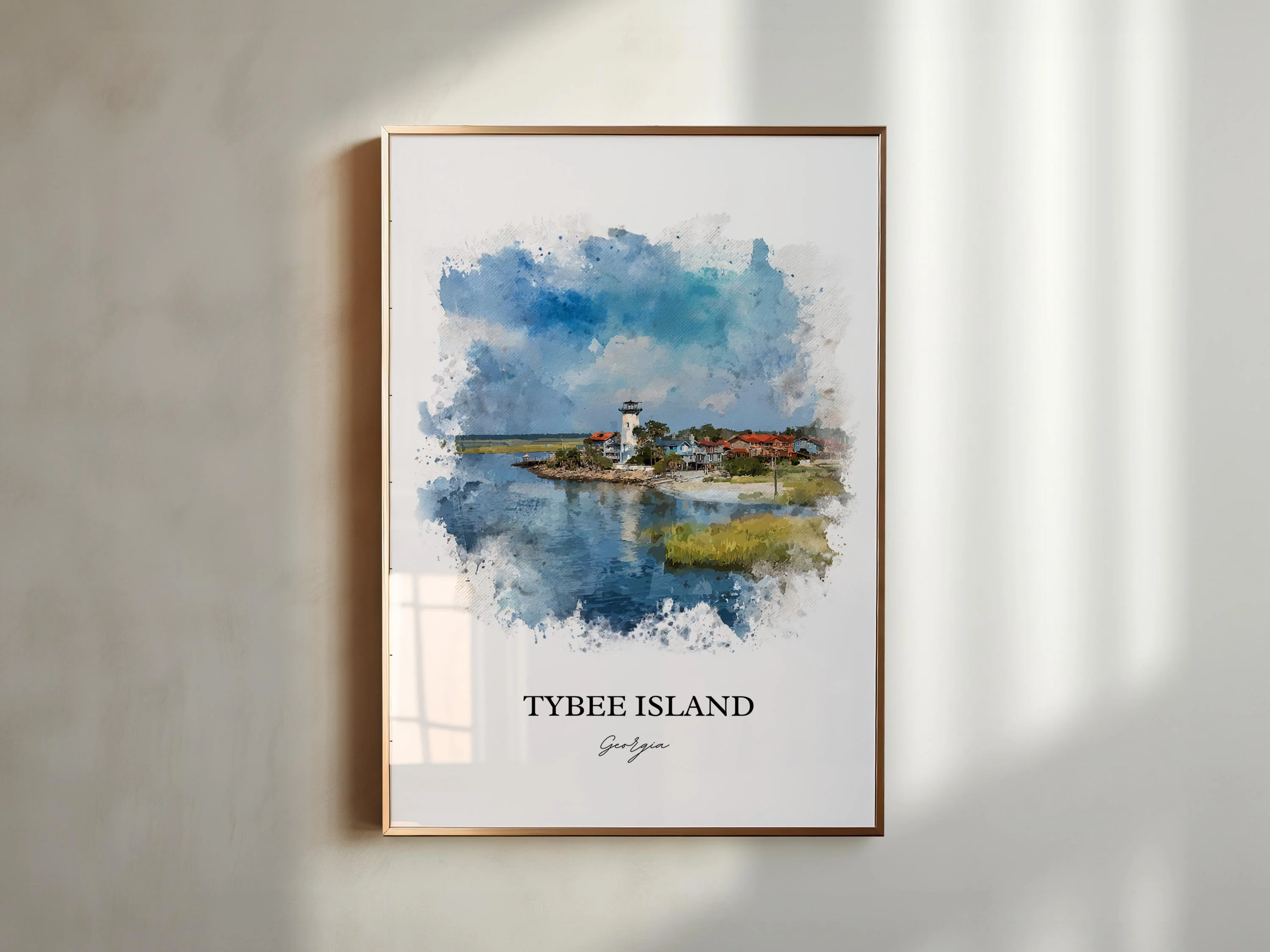 Tybee Island, GA – Watercolor Art Print - Image 4