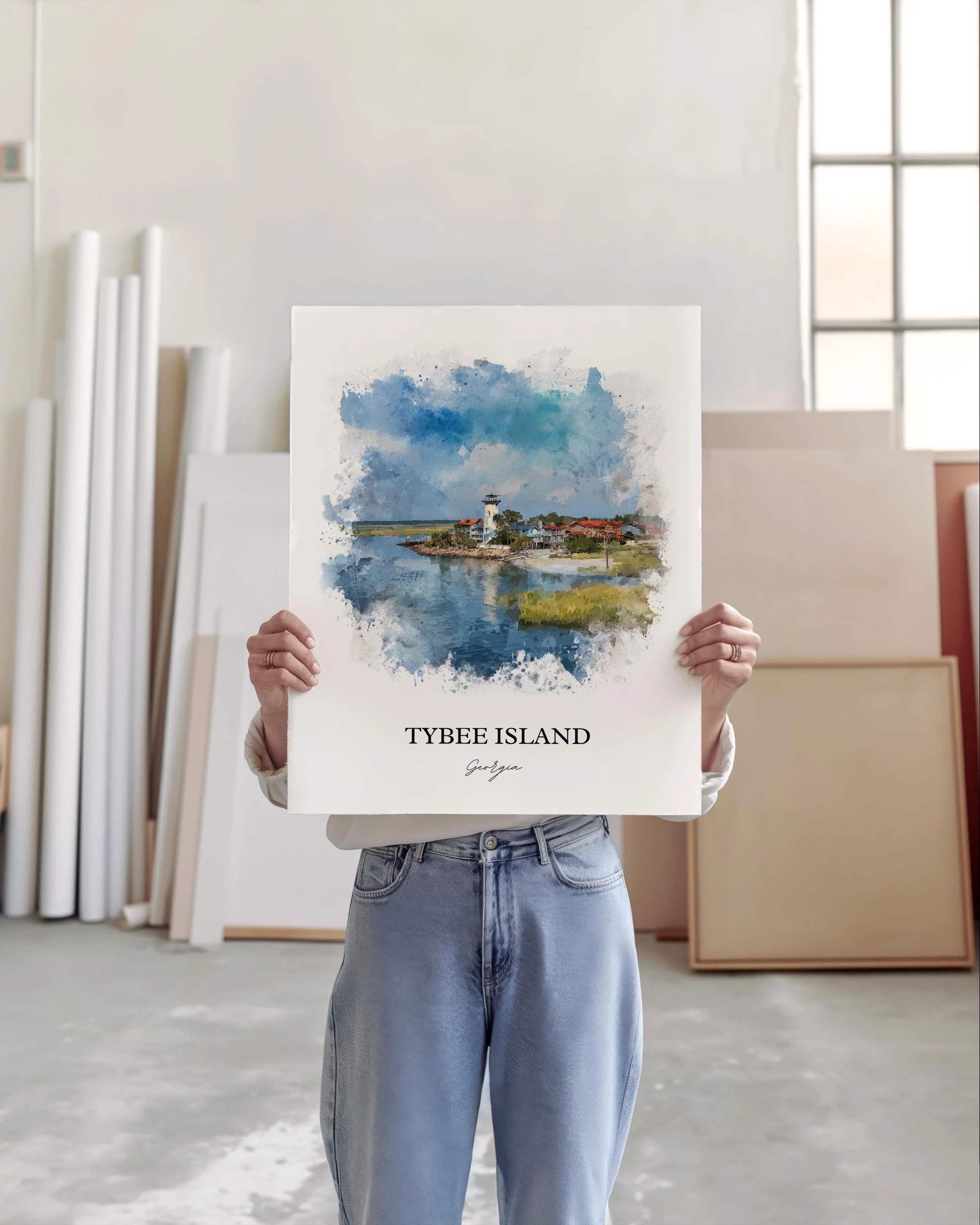 Tybee Island, GA – Watercolor Art Print - Image 6