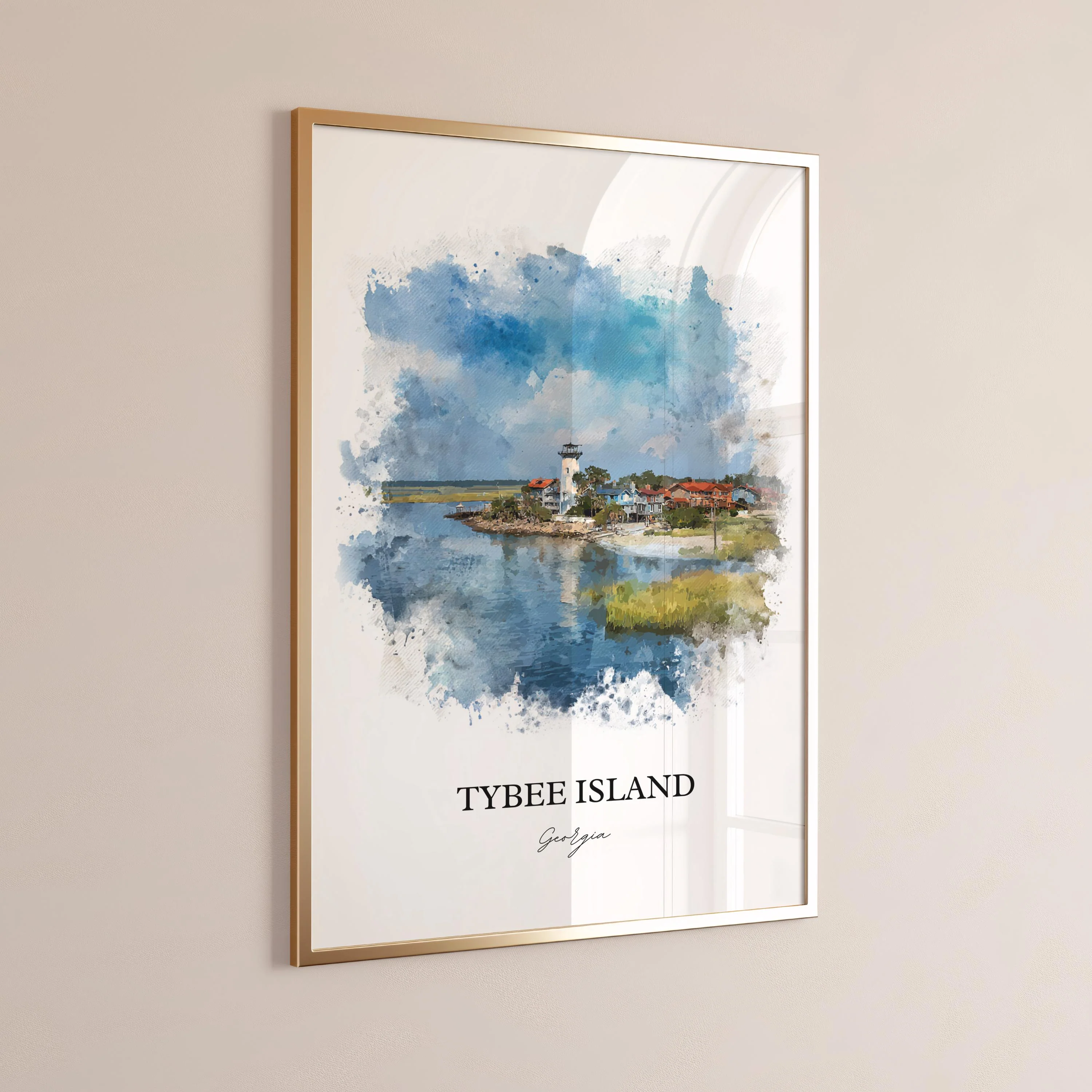 Tybee Island, GA – Watercolor Art Print - Image 7