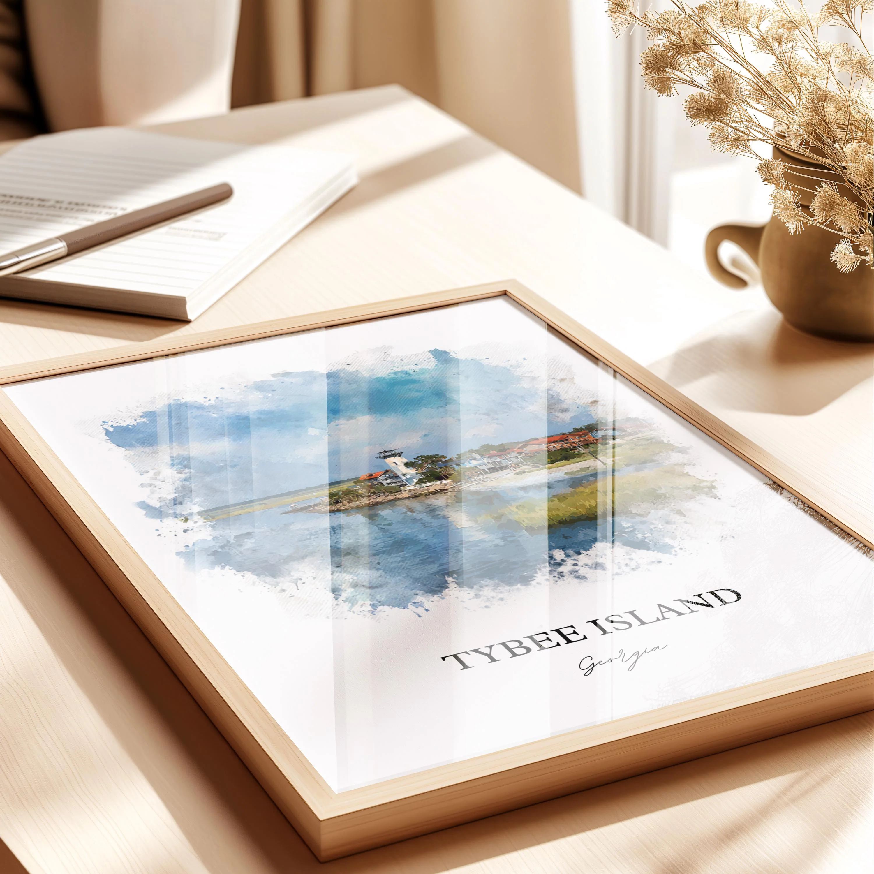 Tybee Island, GA – Watercolor Art Print - Image 8