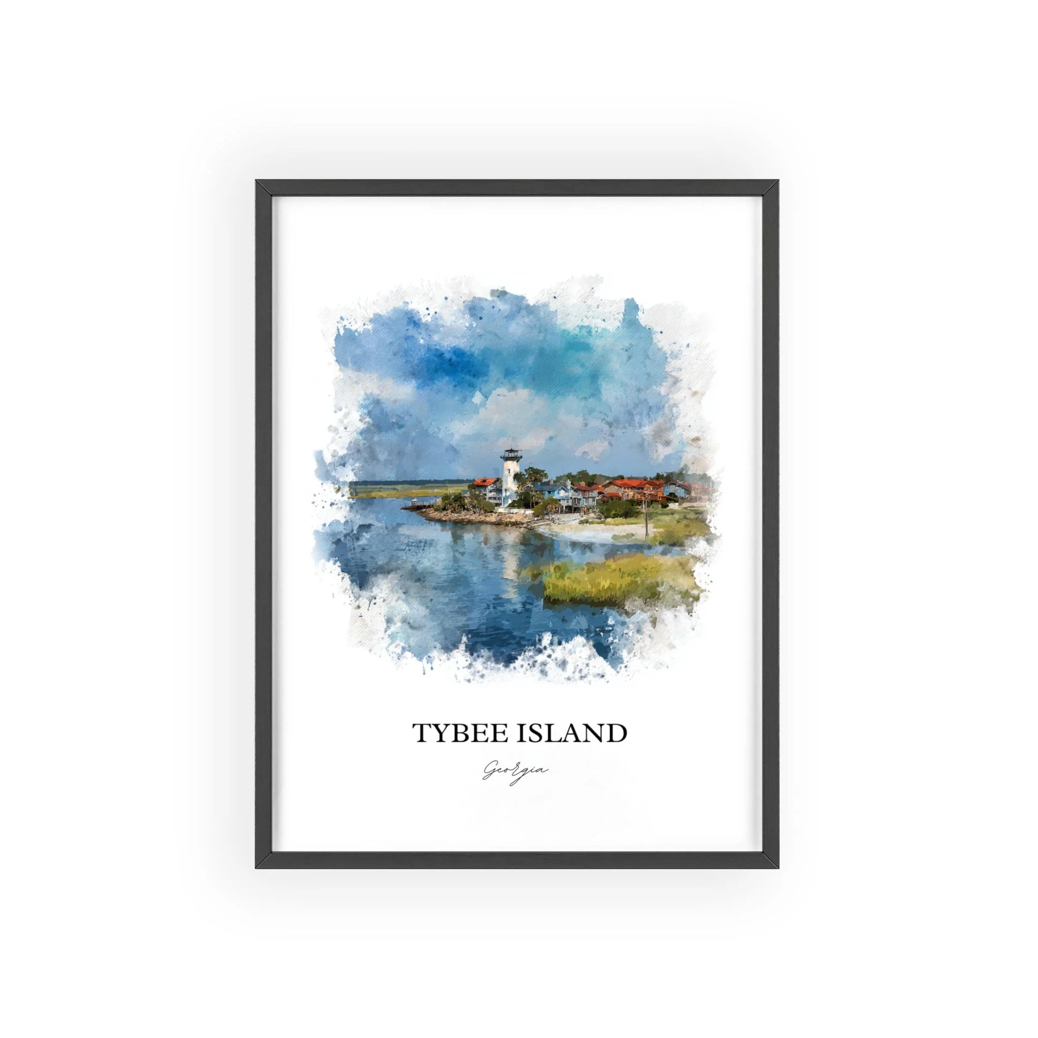 Tybee Island, GA – Watercolor Art Print - Image 9