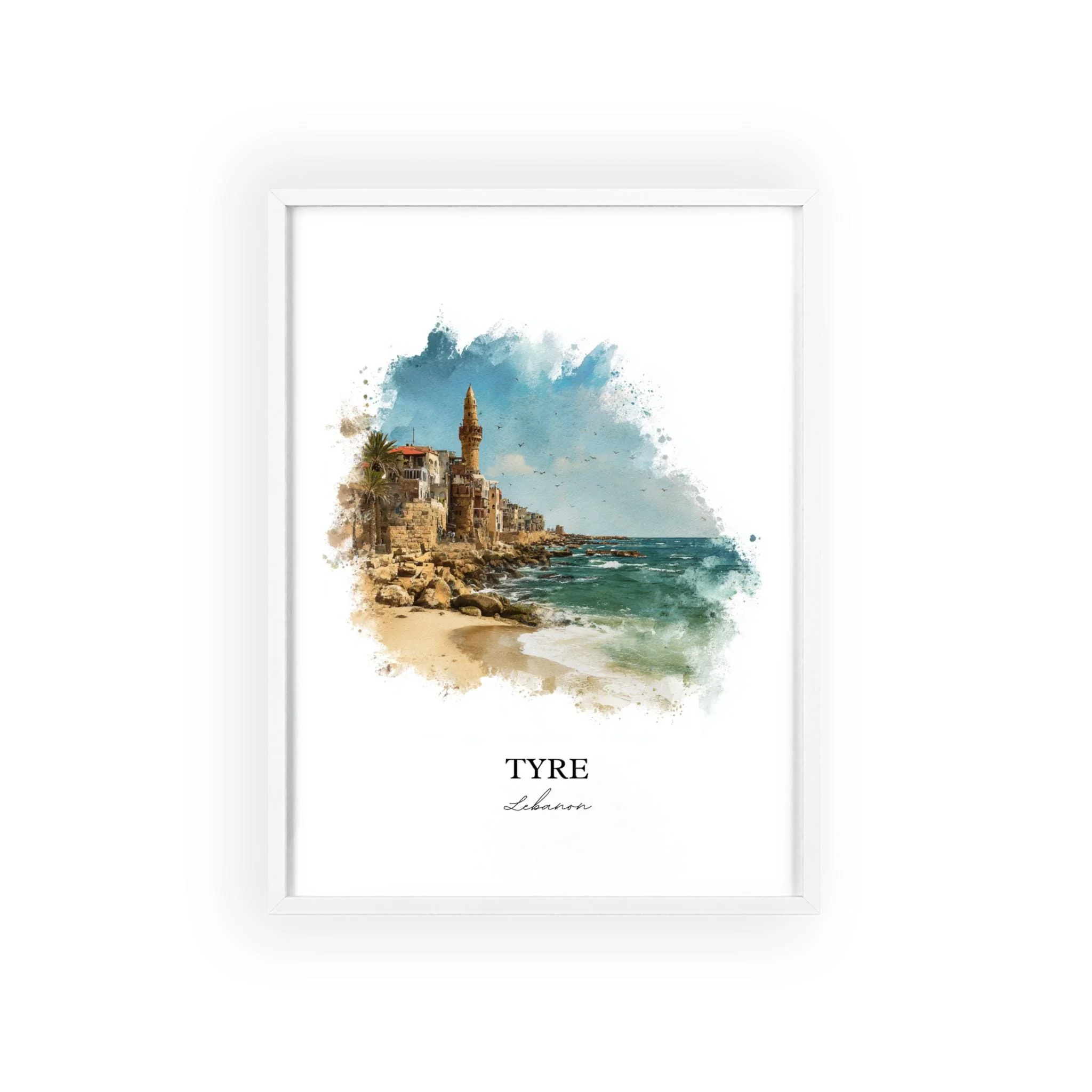 Tyre, Lebanon – Watercolor Art Print - Image 12