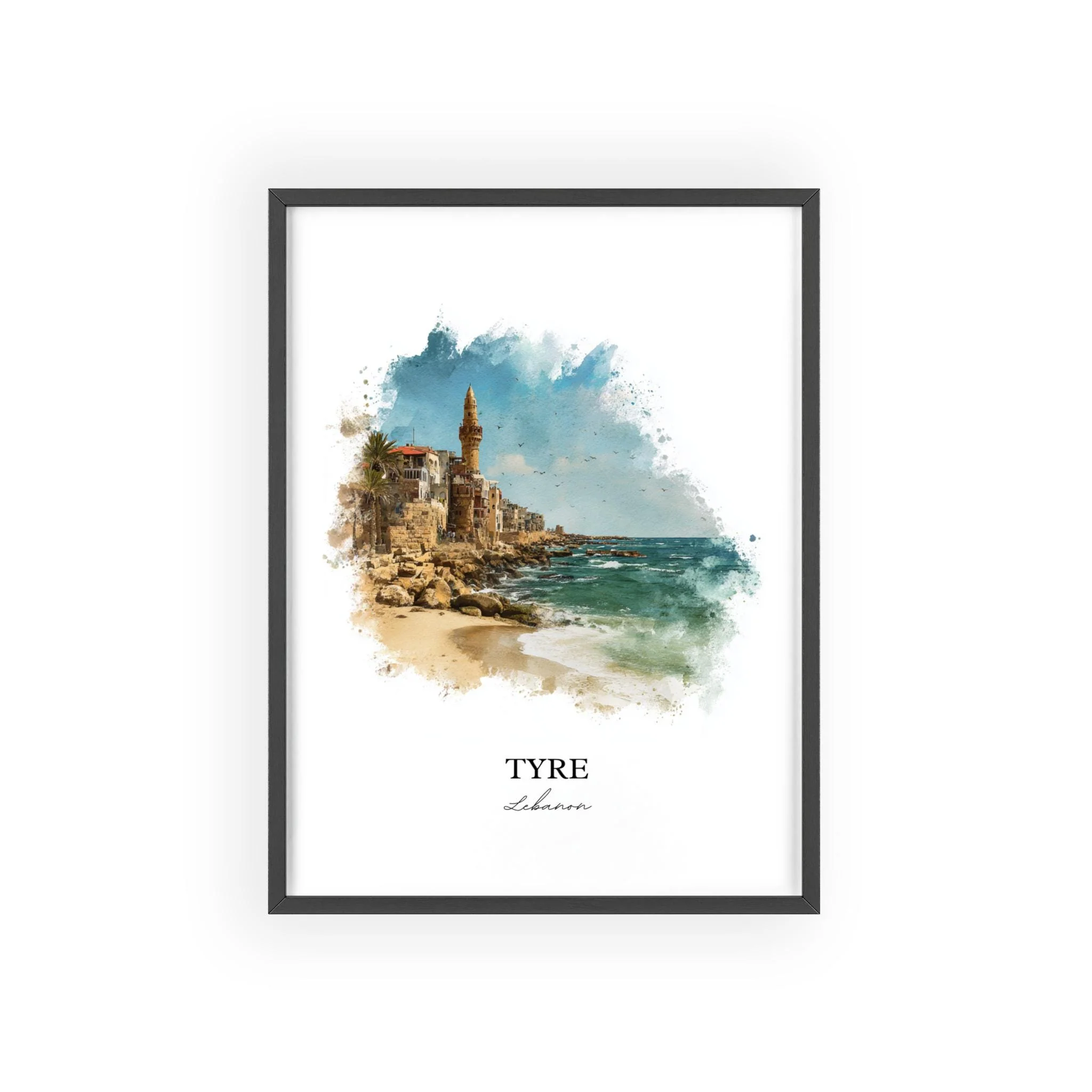 Tyre, Lebanon – Watercolor Art Print - Image 9
