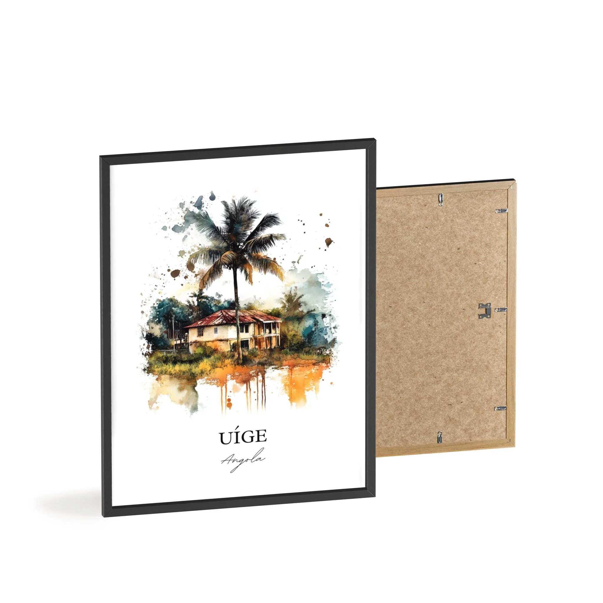 Uíge, Angola – Watercolor Art Print - Image 8