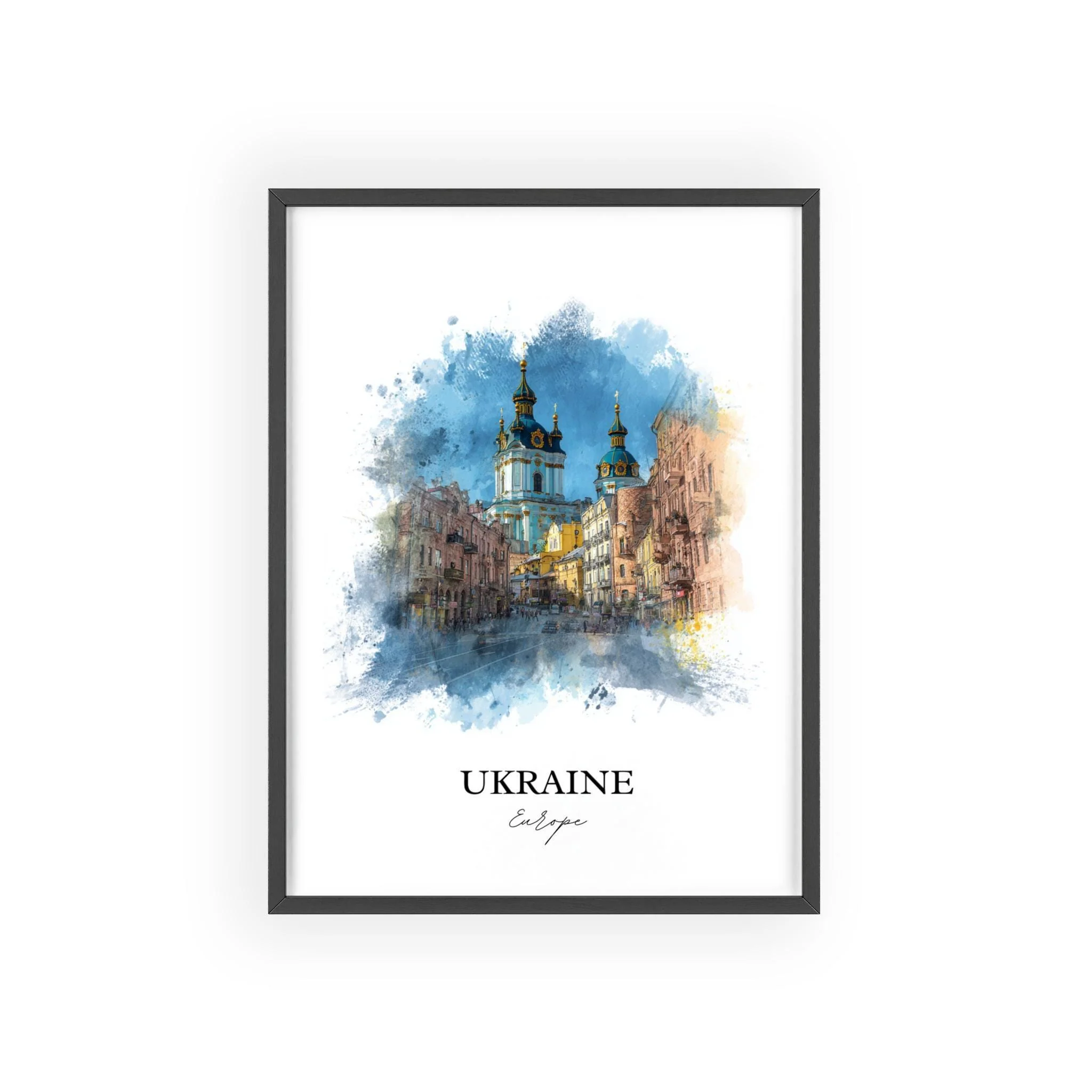 Ukraine – Watercolor Art Print - Image 7