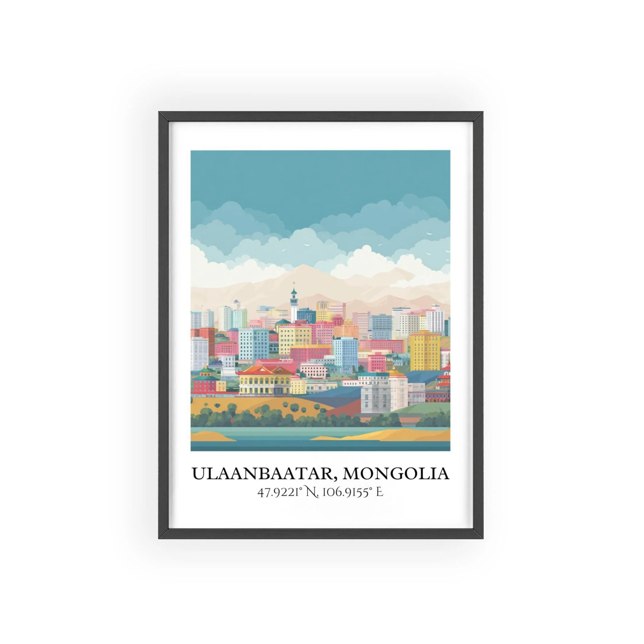 Ulaanbaatar, Mongolia – Watercolor Art Print - Image 7