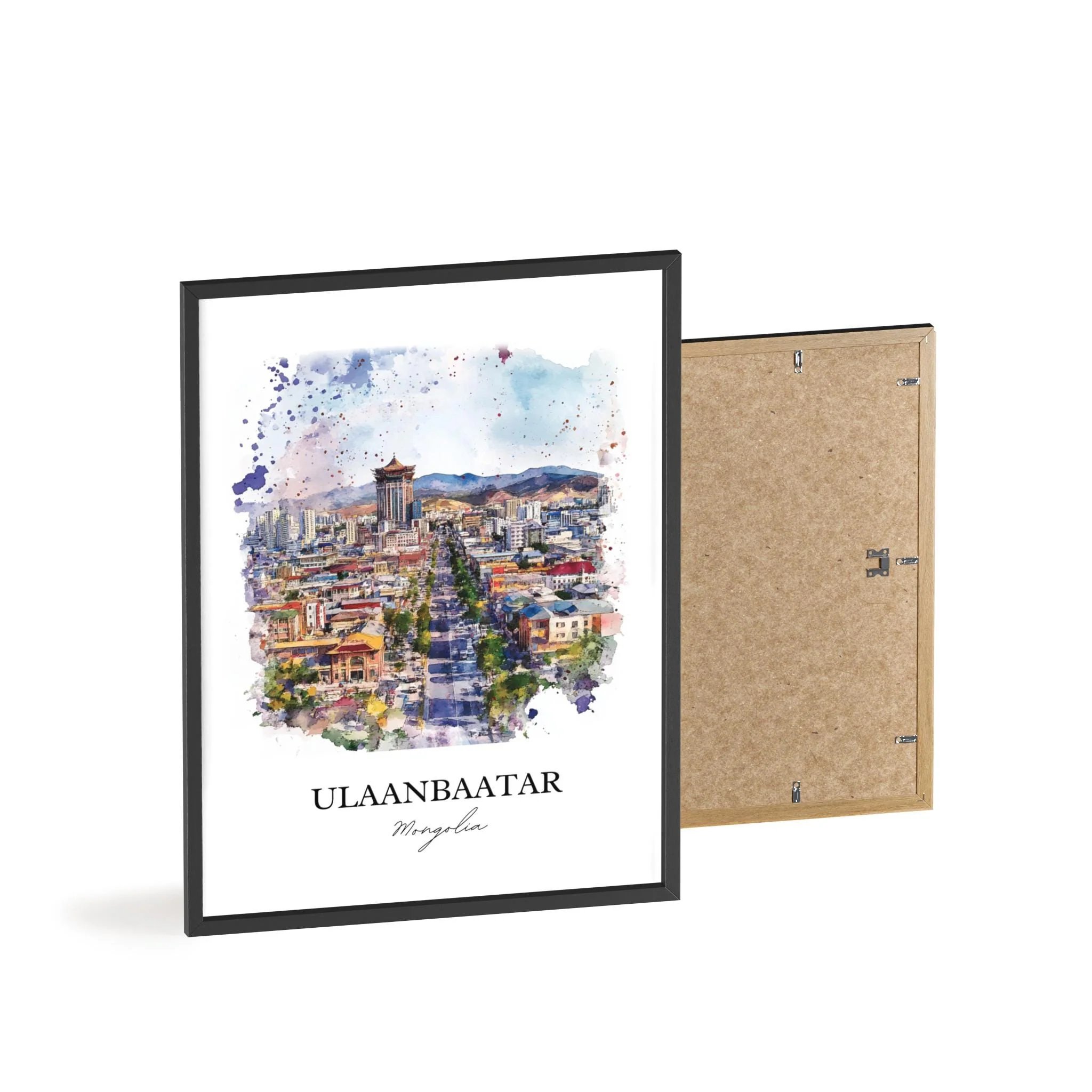 Ulaanbaatar, Mongolia – Watercolor Art Print - Image 8