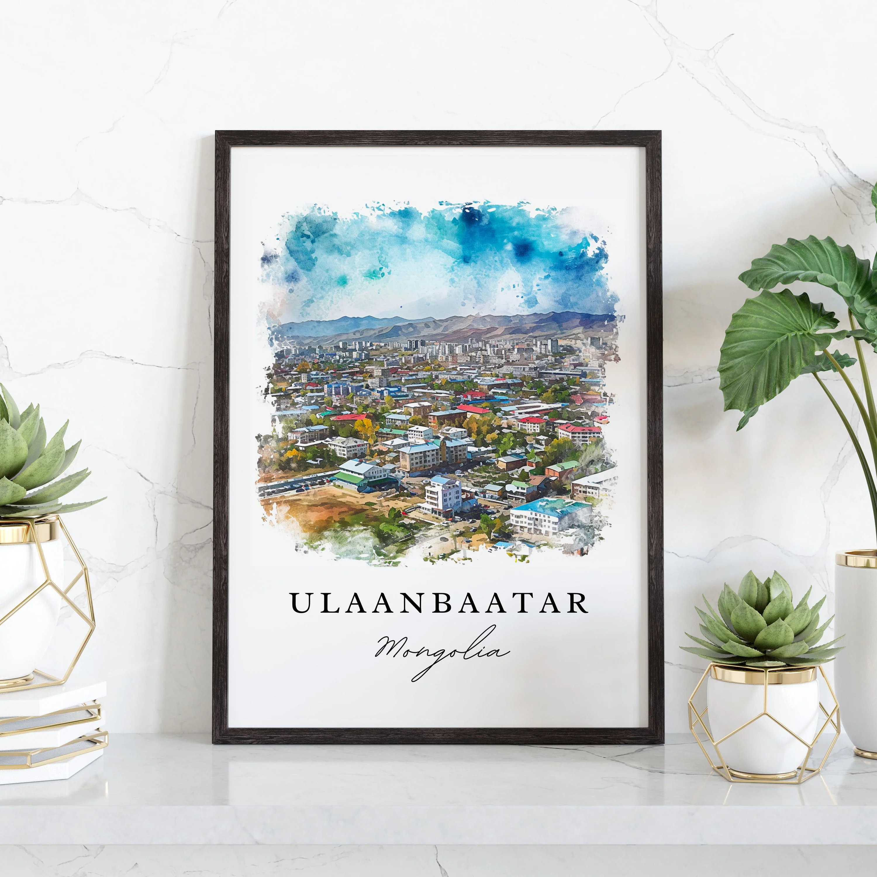Ulaanbaatar, Mongolia – Watercolor Art Print - Image 5