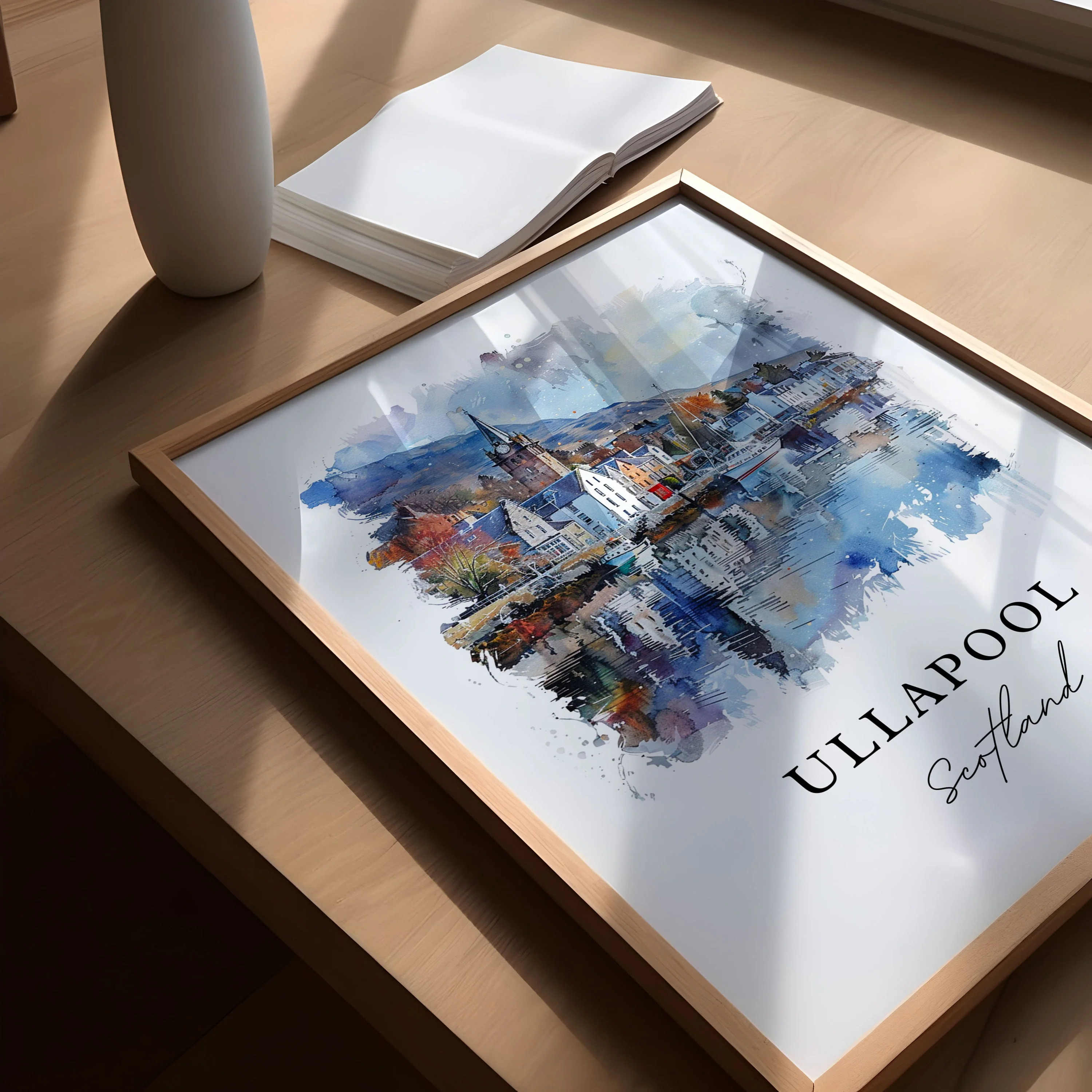 Ullapool, Scotland – Watercolor Art Print - Image 3