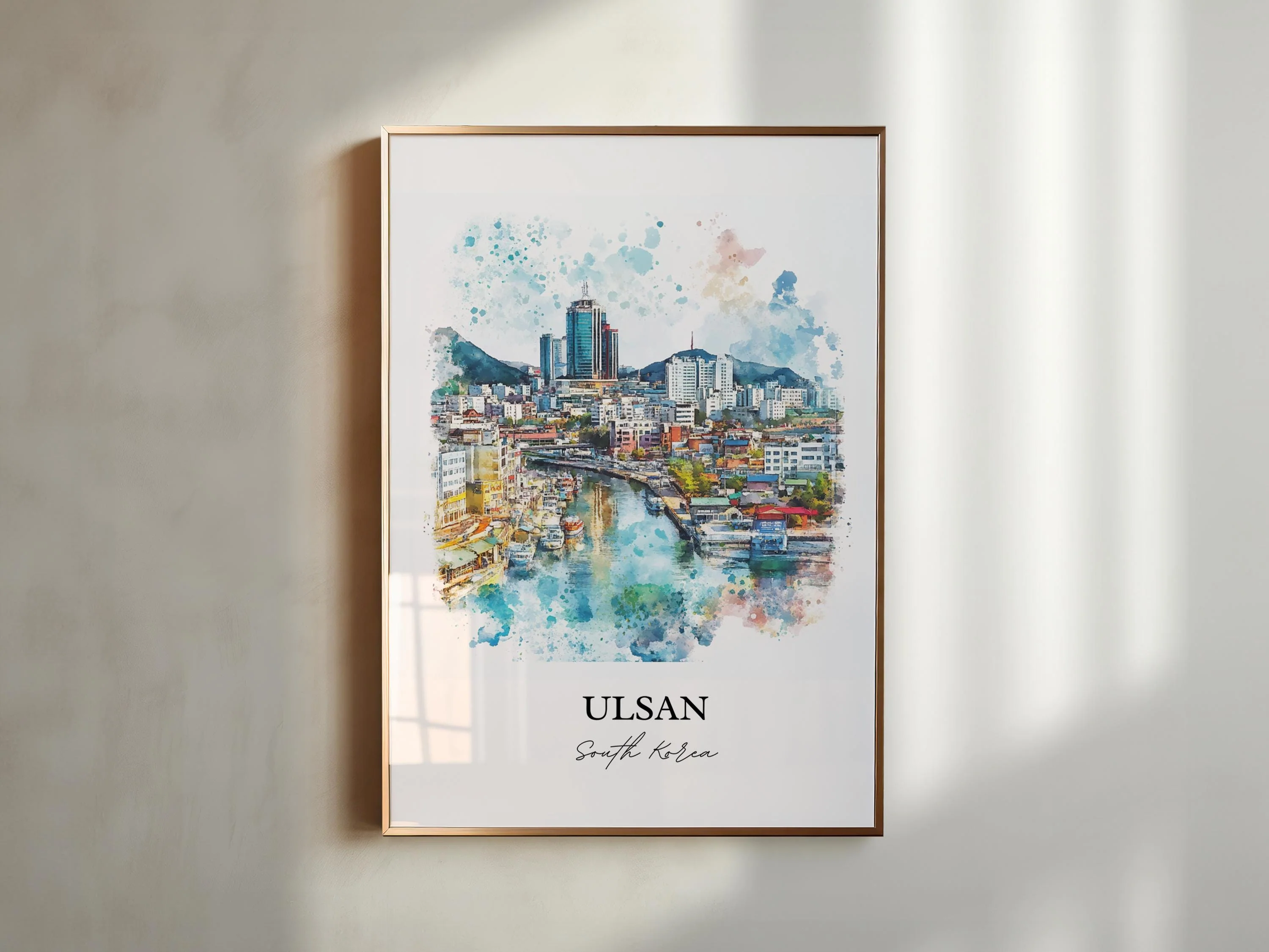 Ulsan, South Korea – Watercolor Art Print - Image 3