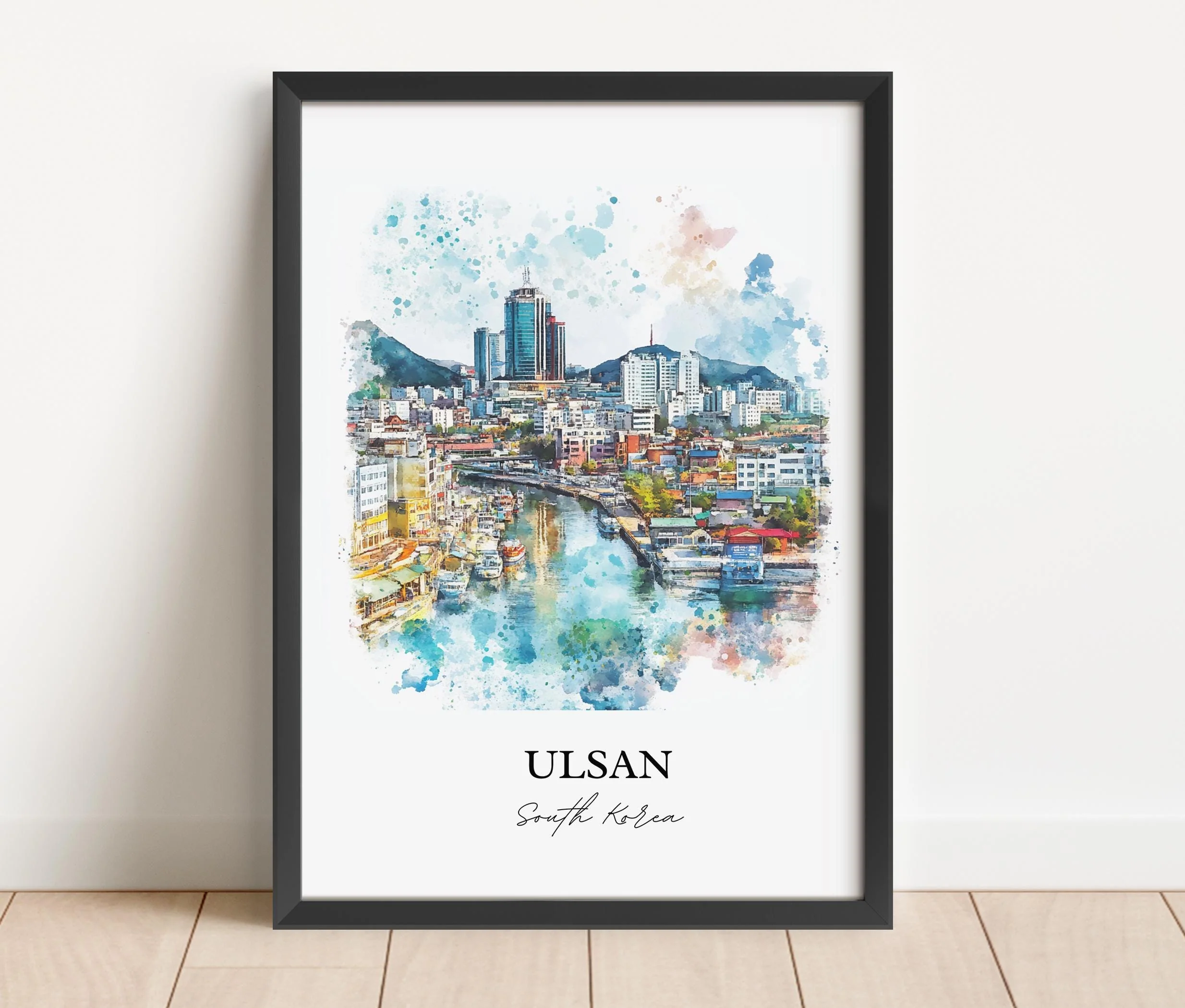 Ulsan, South Korea – Watercolor Art Print - Image 4