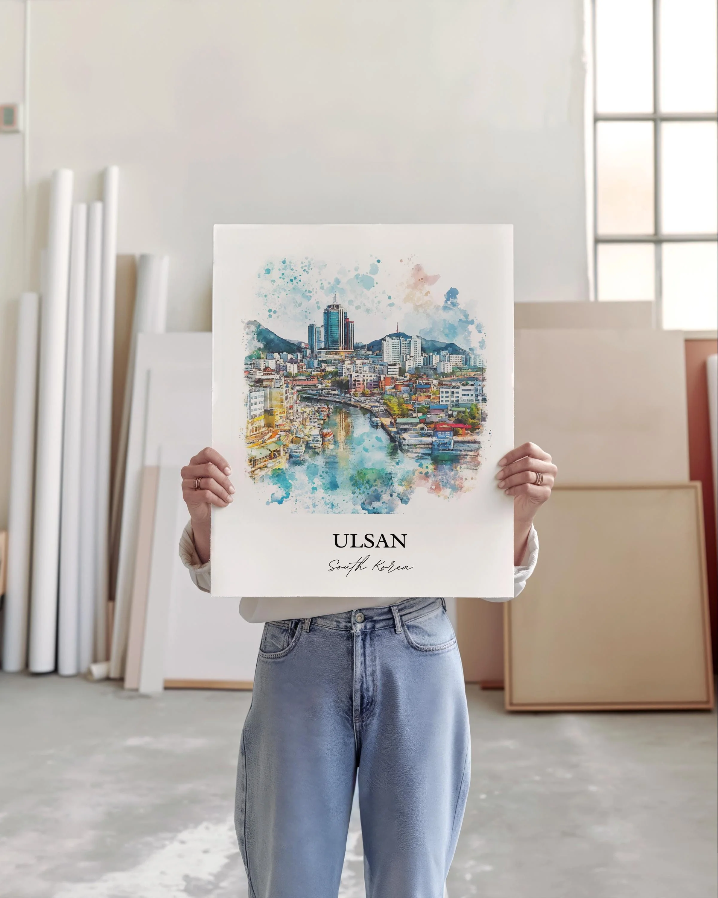 Ulsan, South Korea – Watercolor Art Print - Image 5