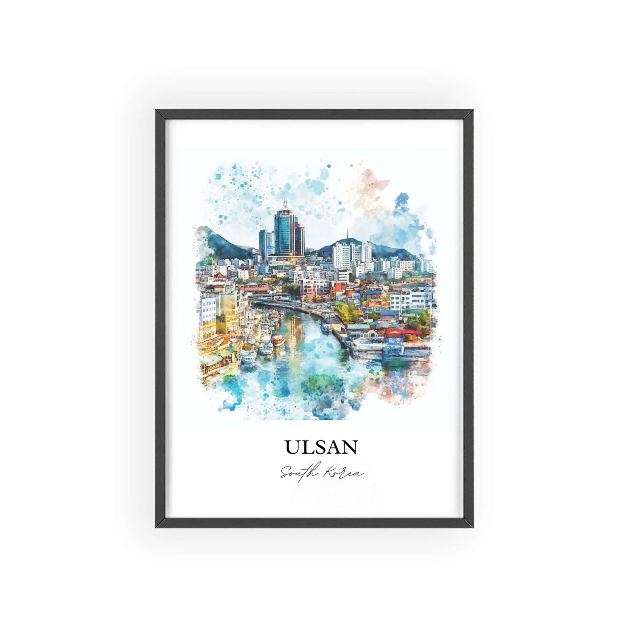 Ulsan, South Korea – Watercolor Art Print - Image 7
