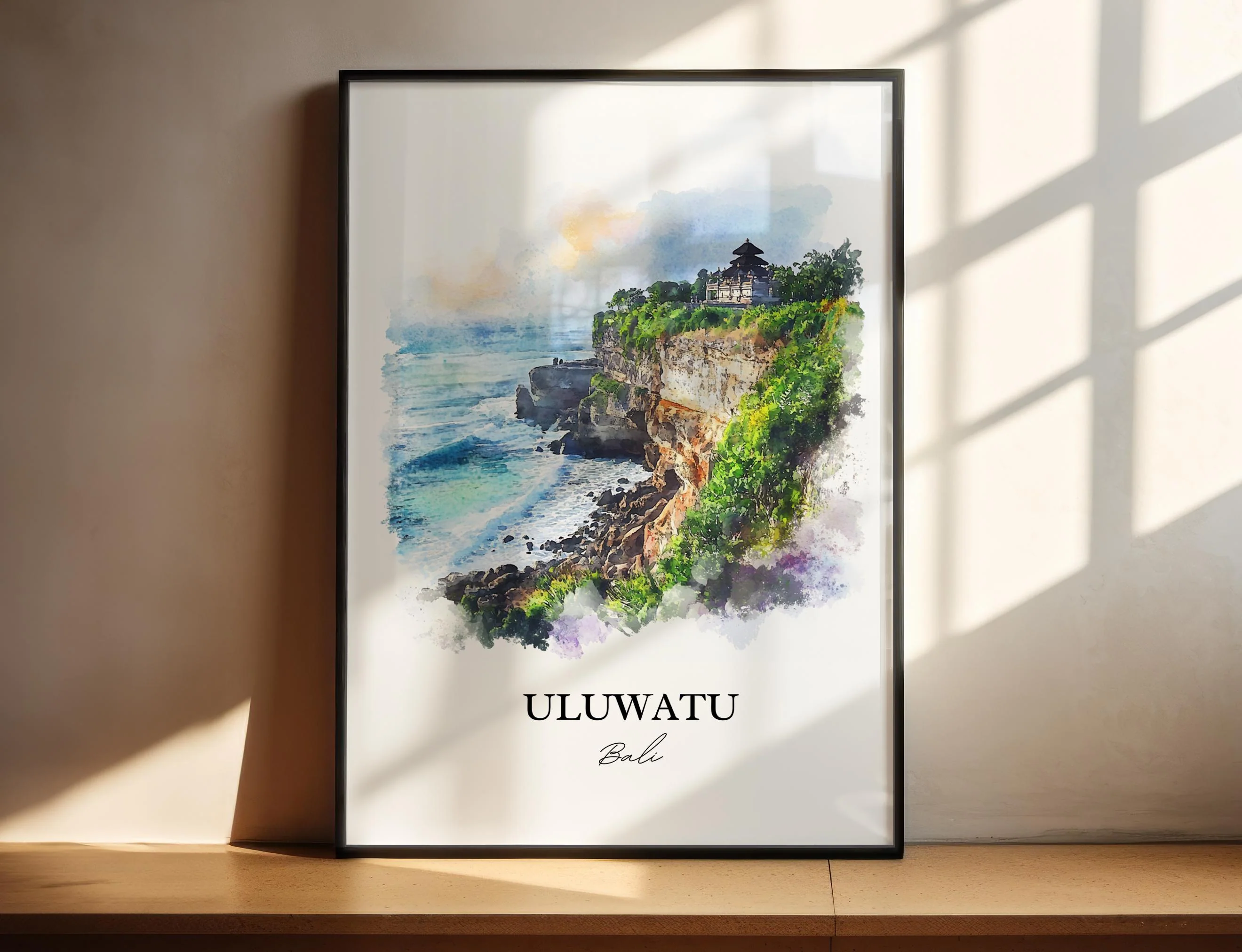 Uluwatu, Indonesia – Watercolor Art Print