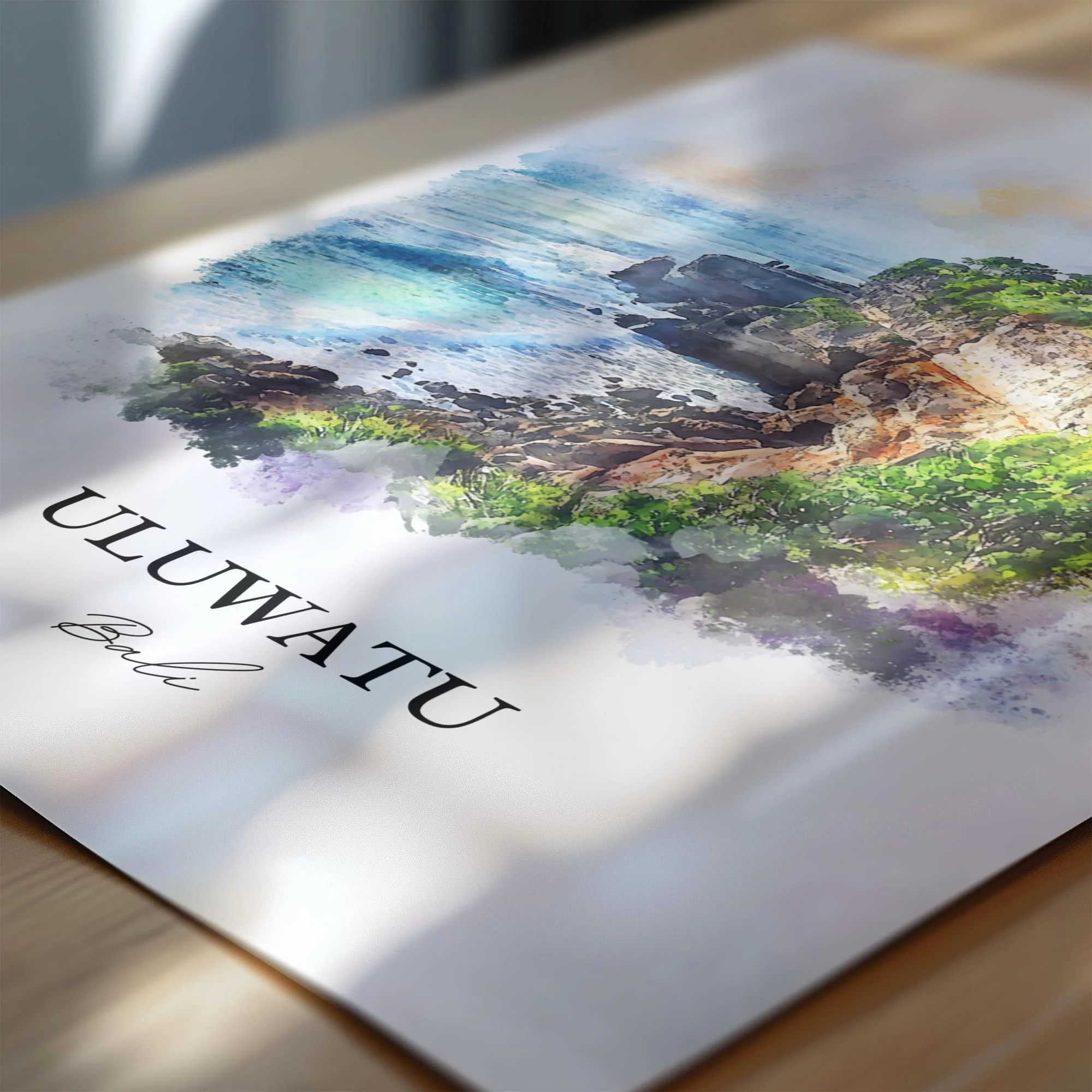 Uluwatu, Indonesia – Watercolor Art Print - Image 2