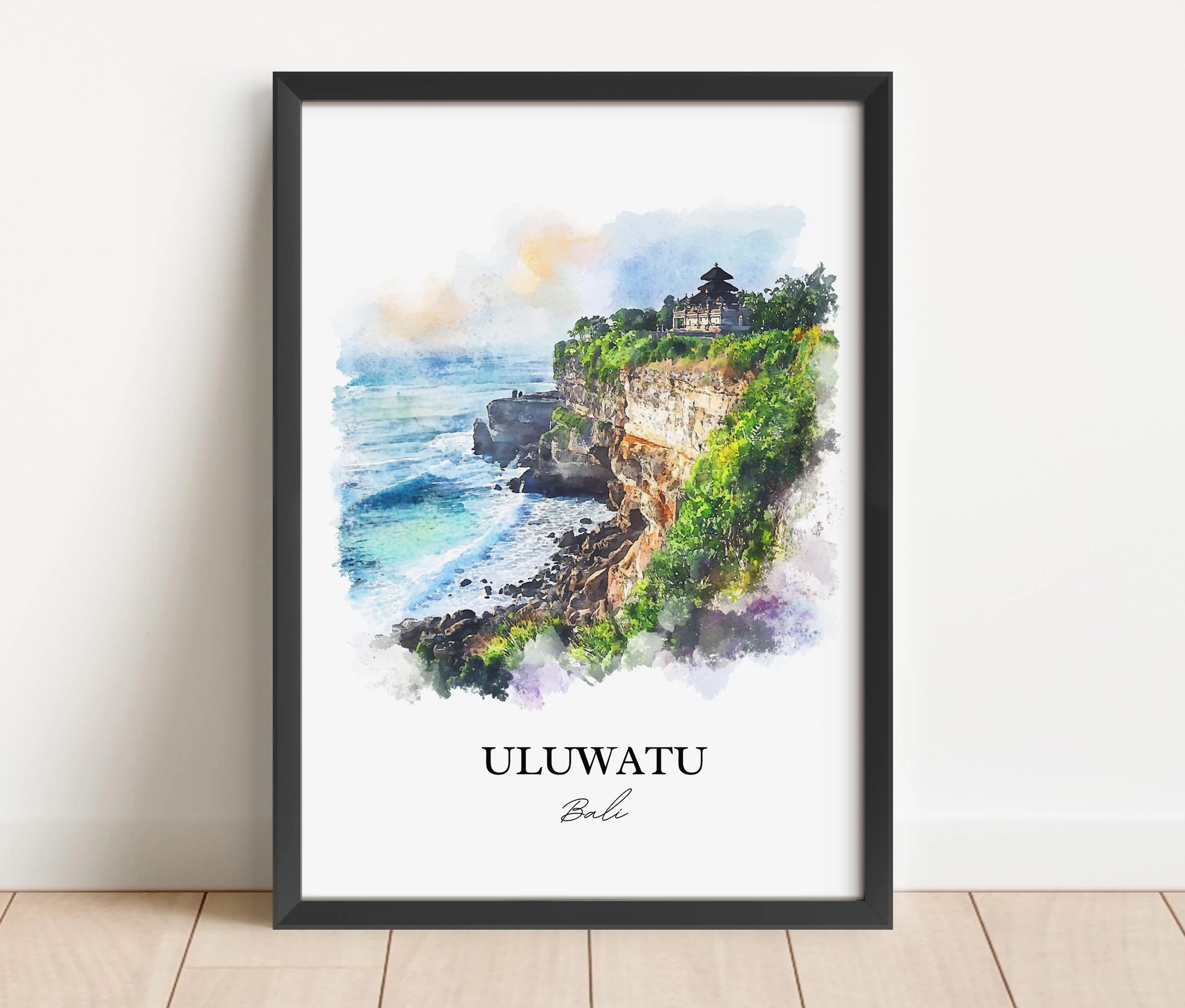 Uluwatu, Indonesia – Watercolor Art Print - Image 4