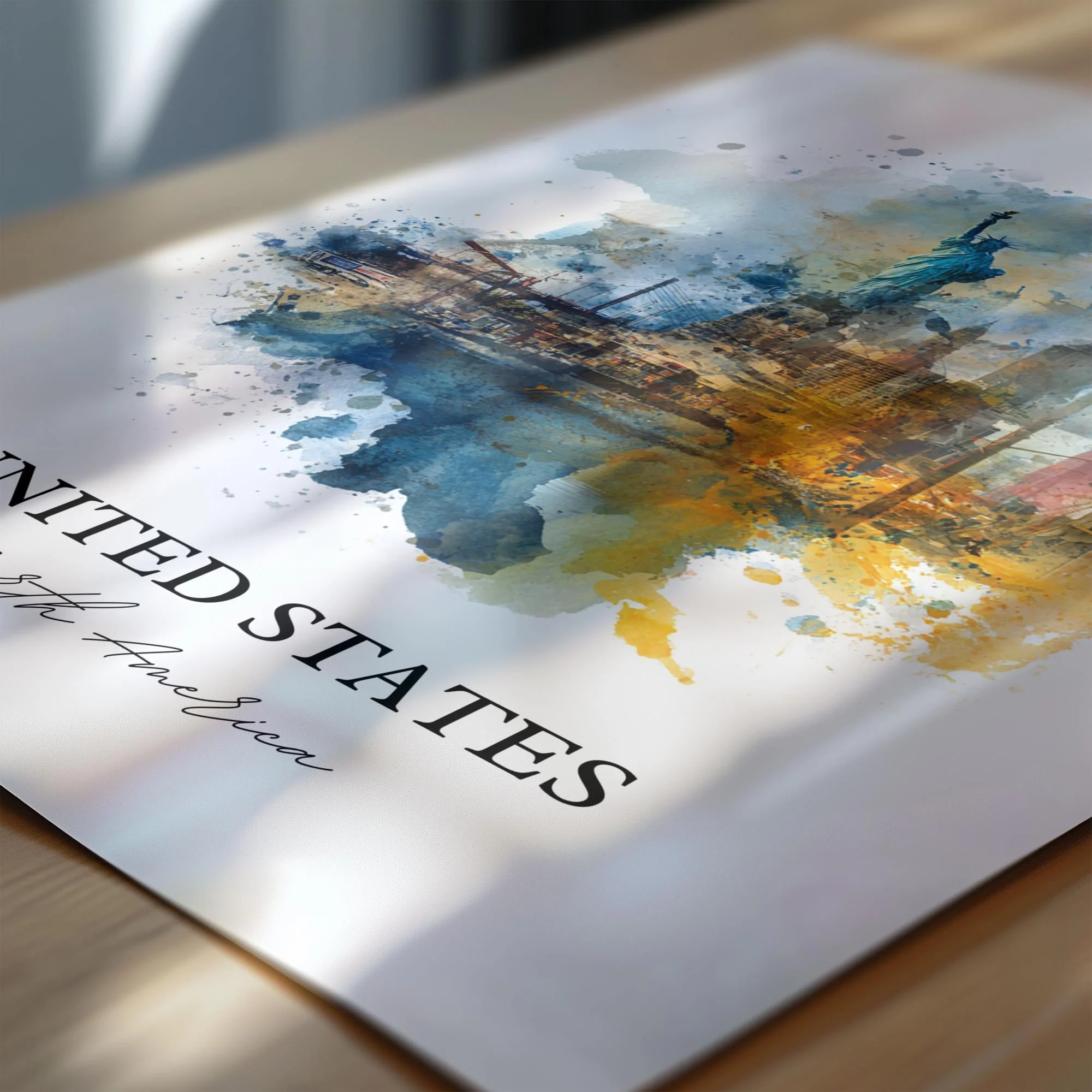 United States, USA – Watercolor Art Print - Image 2