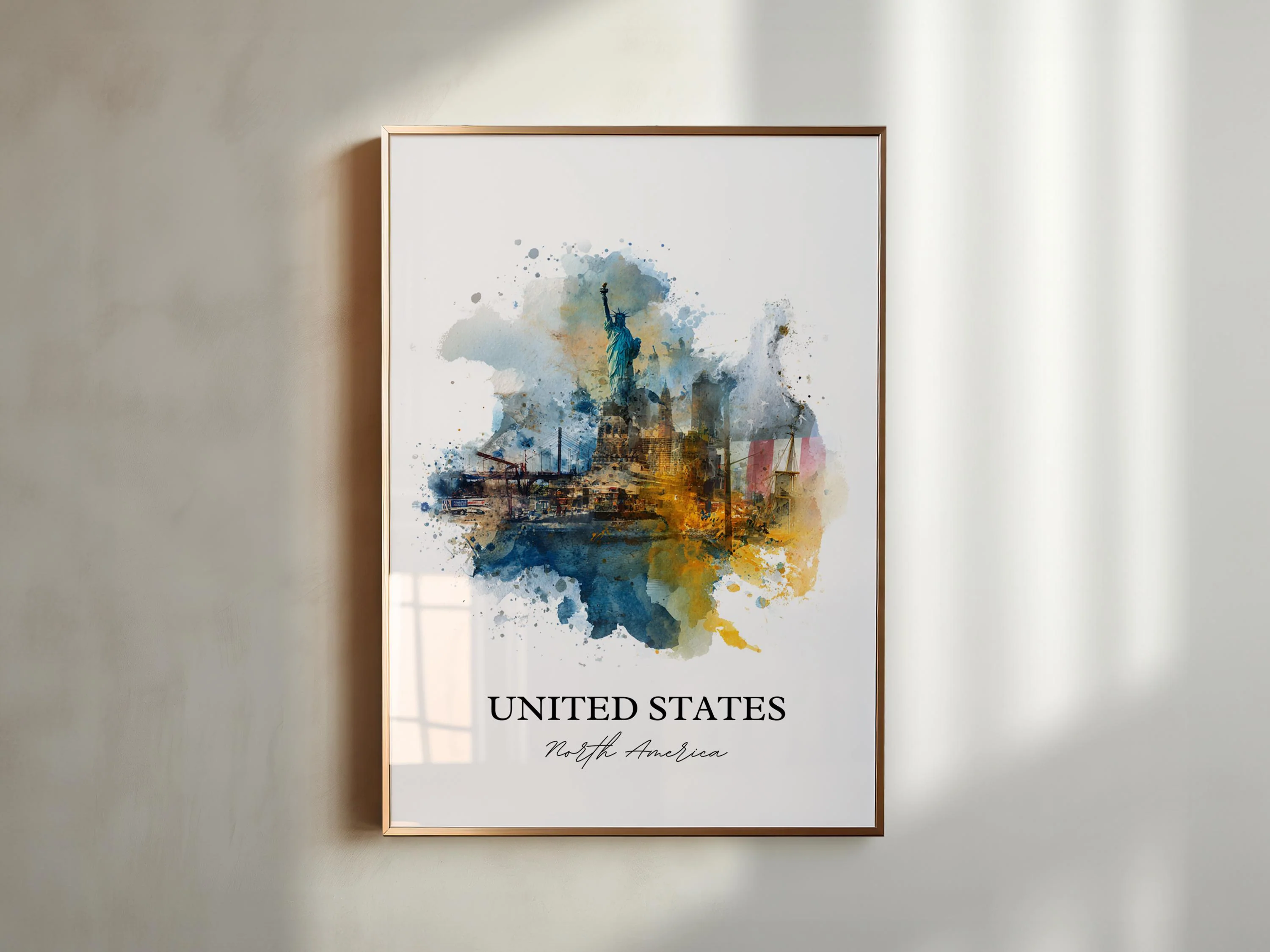United States, USA – Watercolor Art Print - Image 3