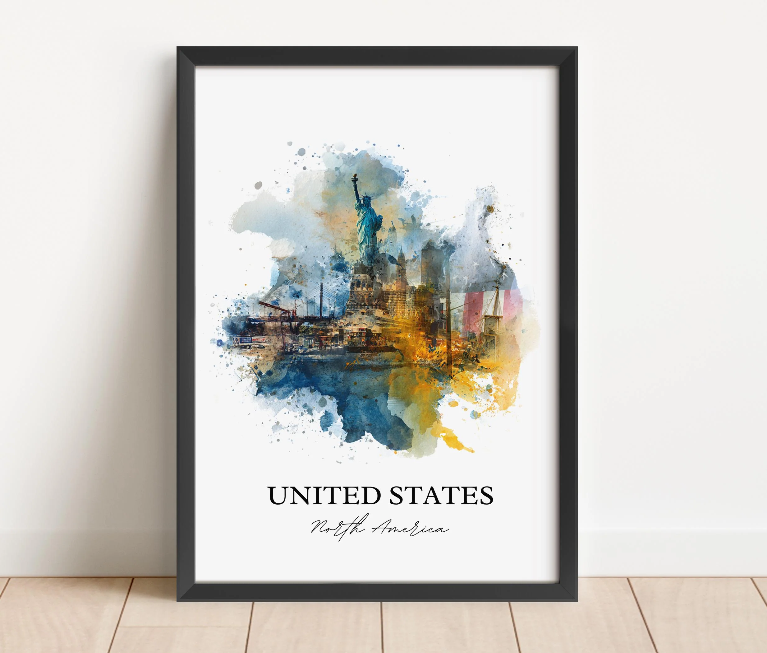 United States, USA – Watercolor Art Print - Image 4