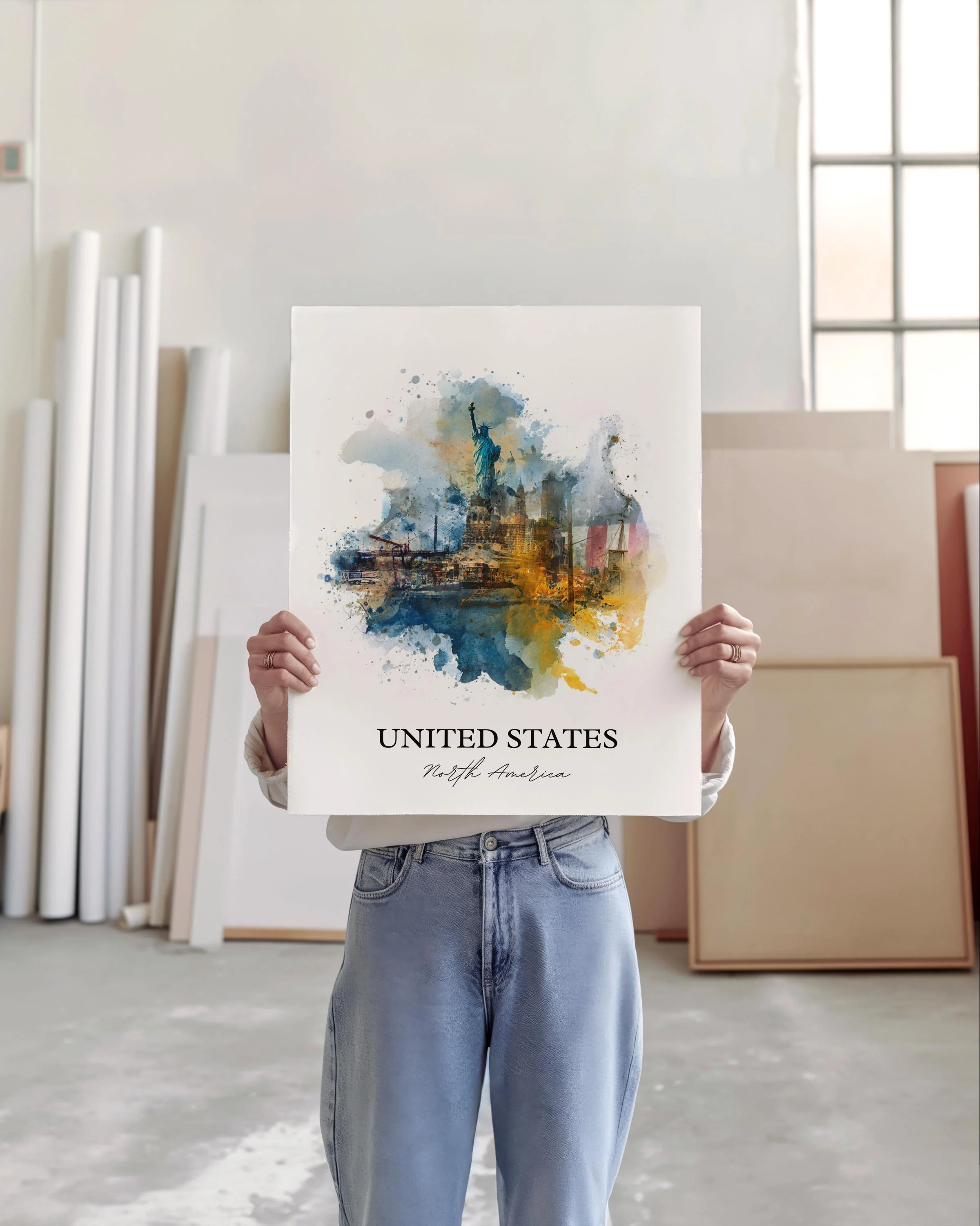 United States, USA – Watercolor Art Print - Image 5