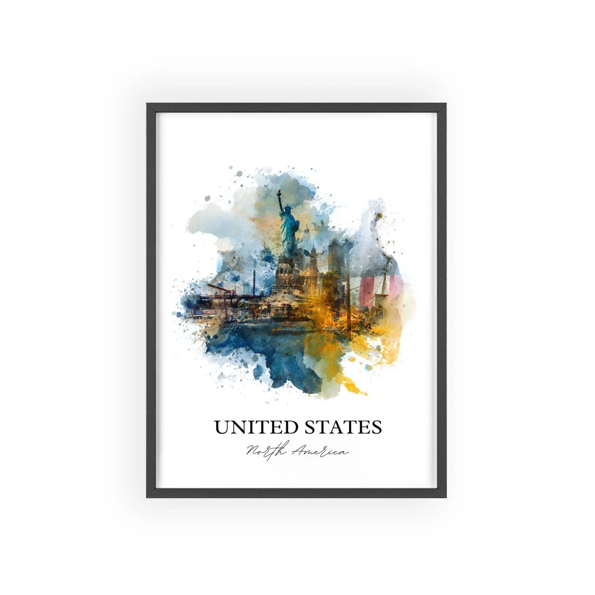 United States, USA – Watercolor Art Print - Image 7