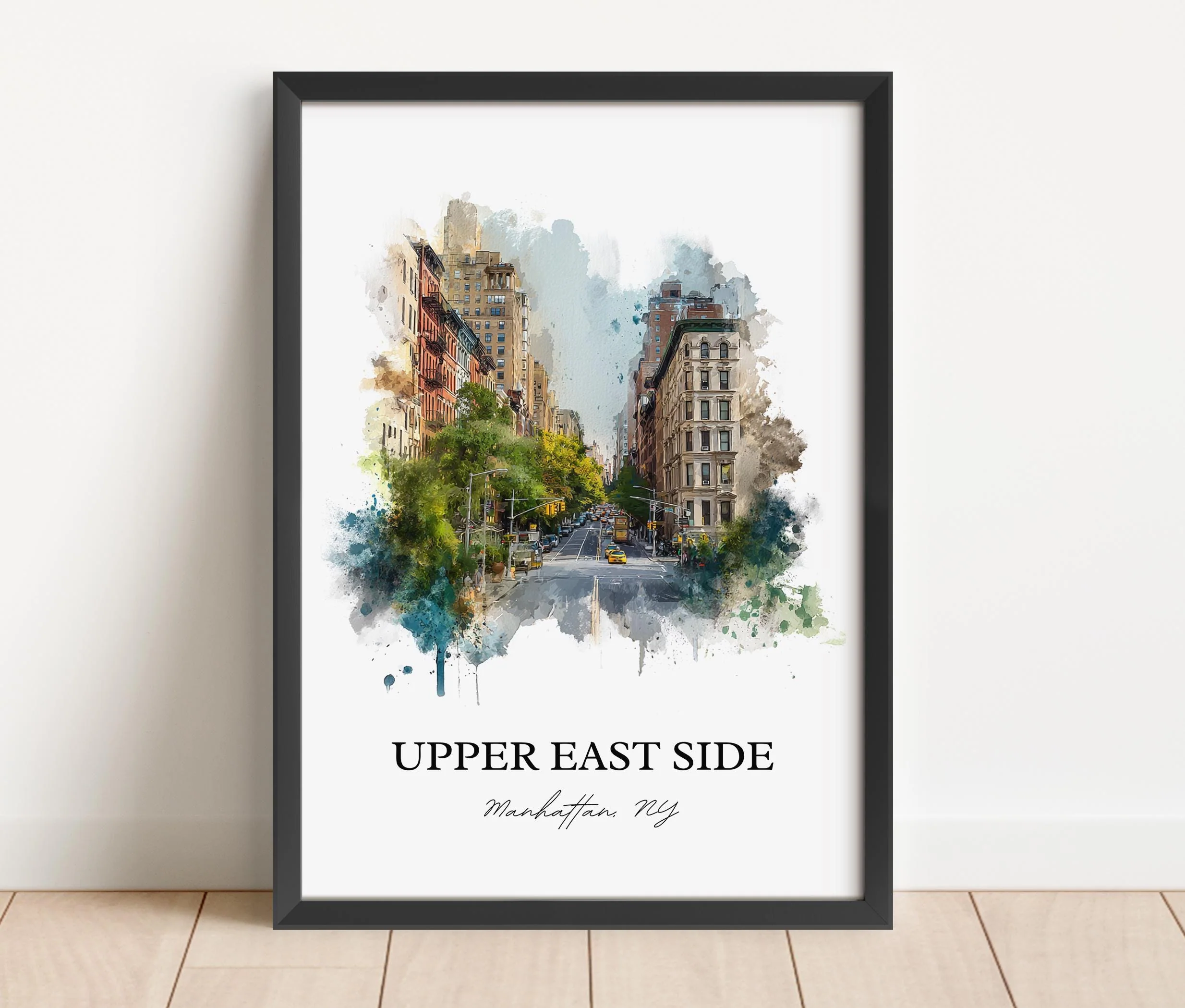 Upper East Side, New York – Watercolor Art Print - Image 3