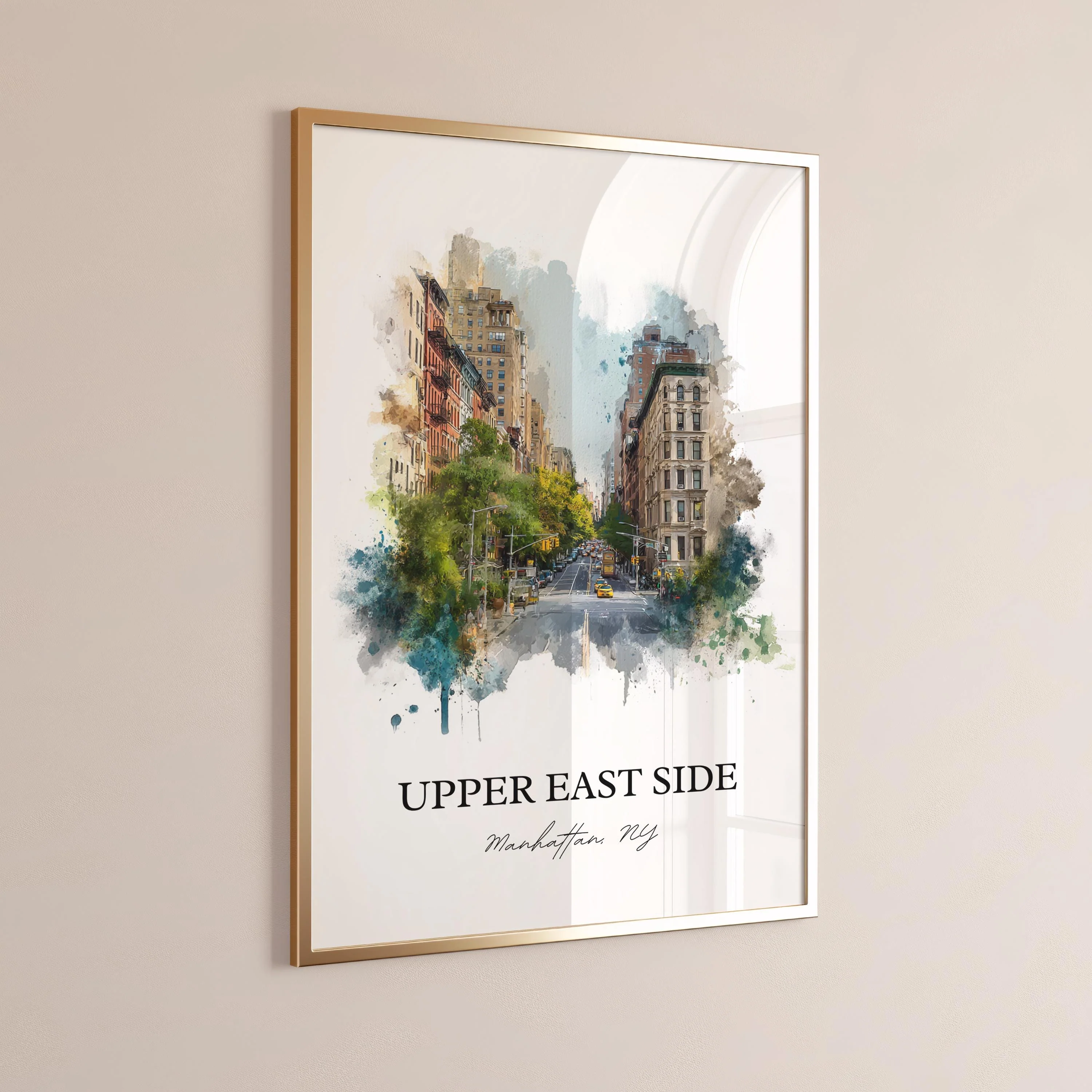 Upper East Side, New York – Watercolor Art Print - Image 8