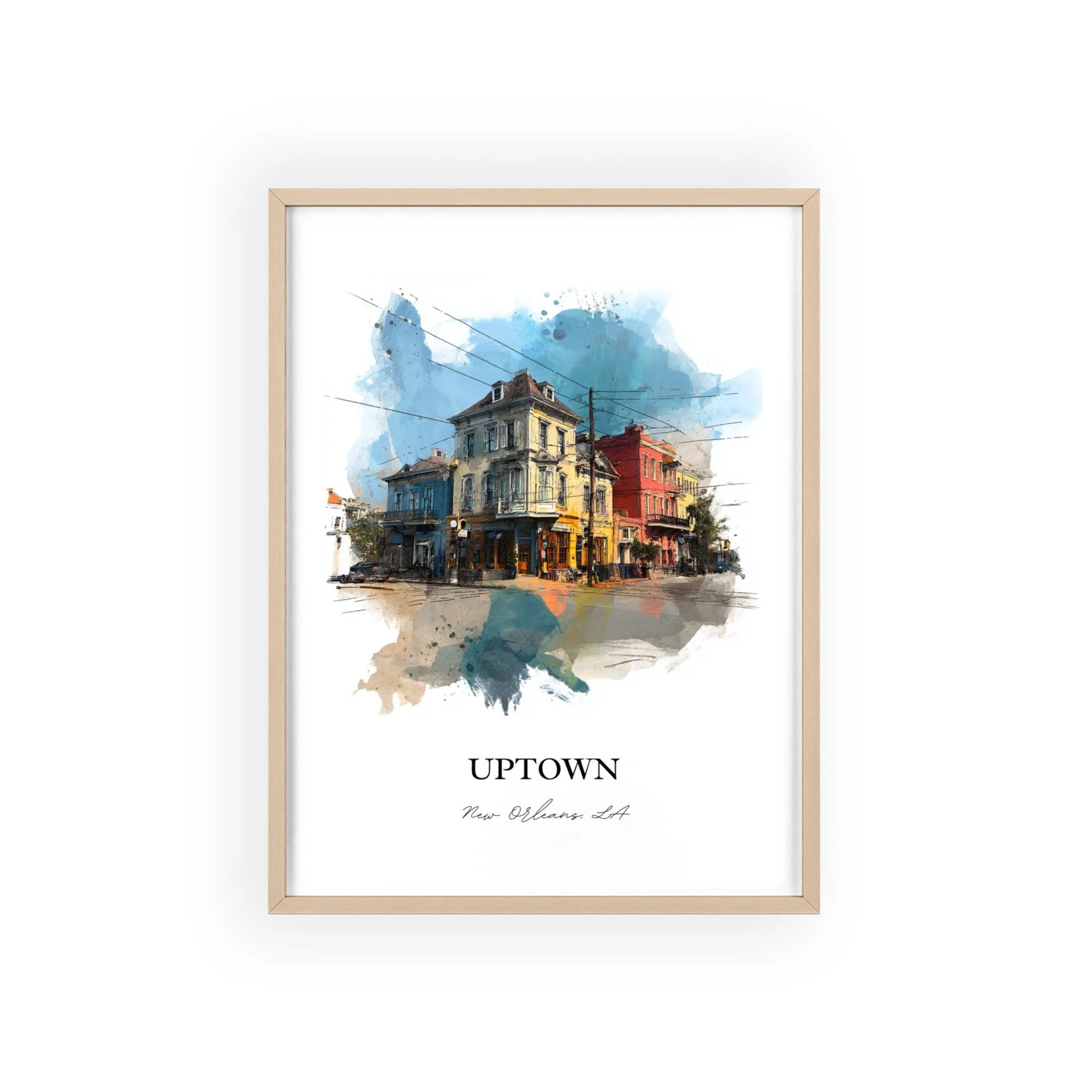 Uptown New Orleans, Louisiana – Watercolor Art Print - Image 11