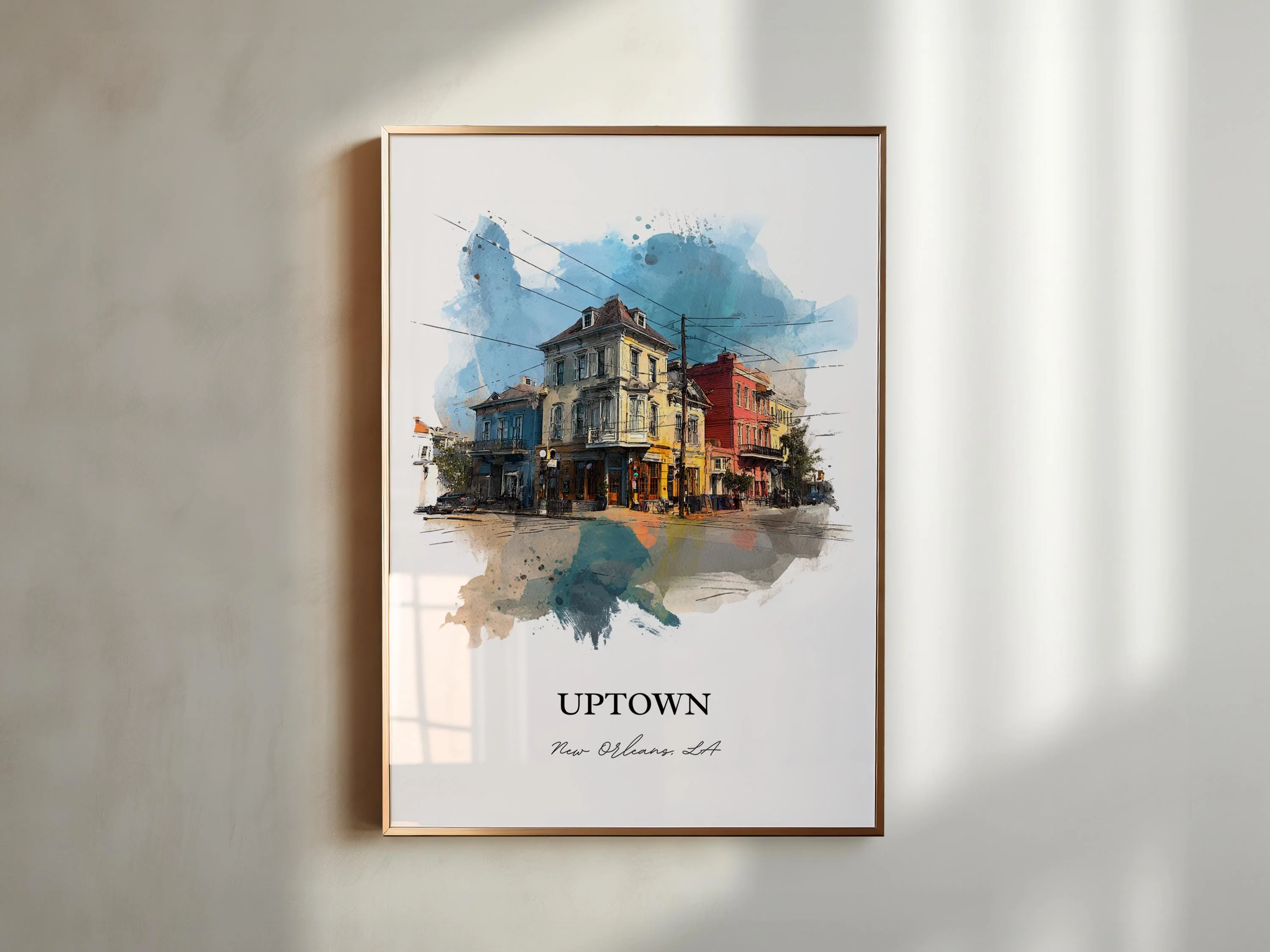 Uptown New Orleans, Louisiana – Watercolor Art Print - Image 8