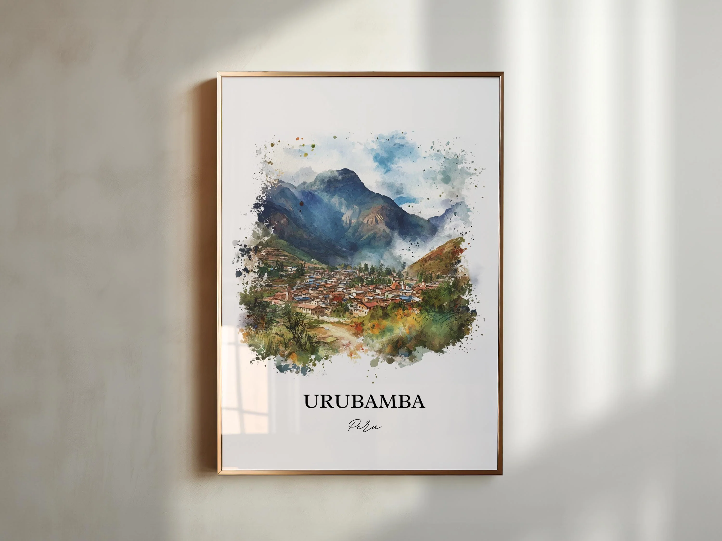 Urubamba, Peru – Watercolor Art Print - Image 3