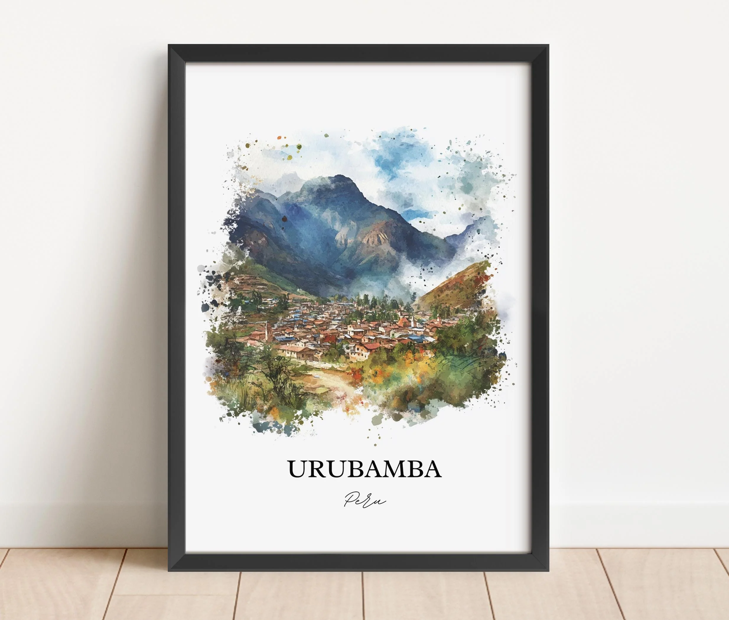 Urubamba, Peru – Watercolor Art Print - Image 4