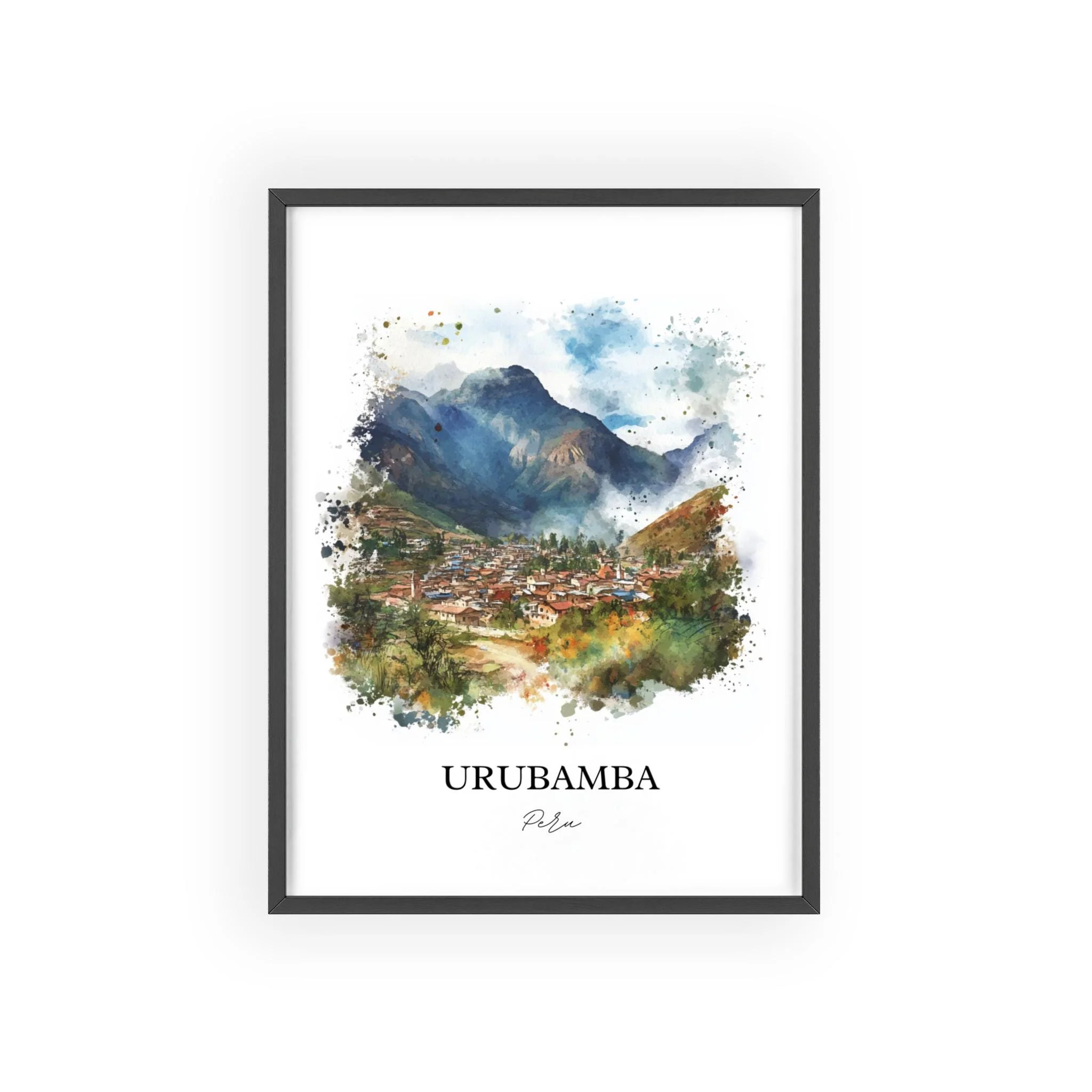 Urubamba, Peru – Watercolor Art Print - Image 7