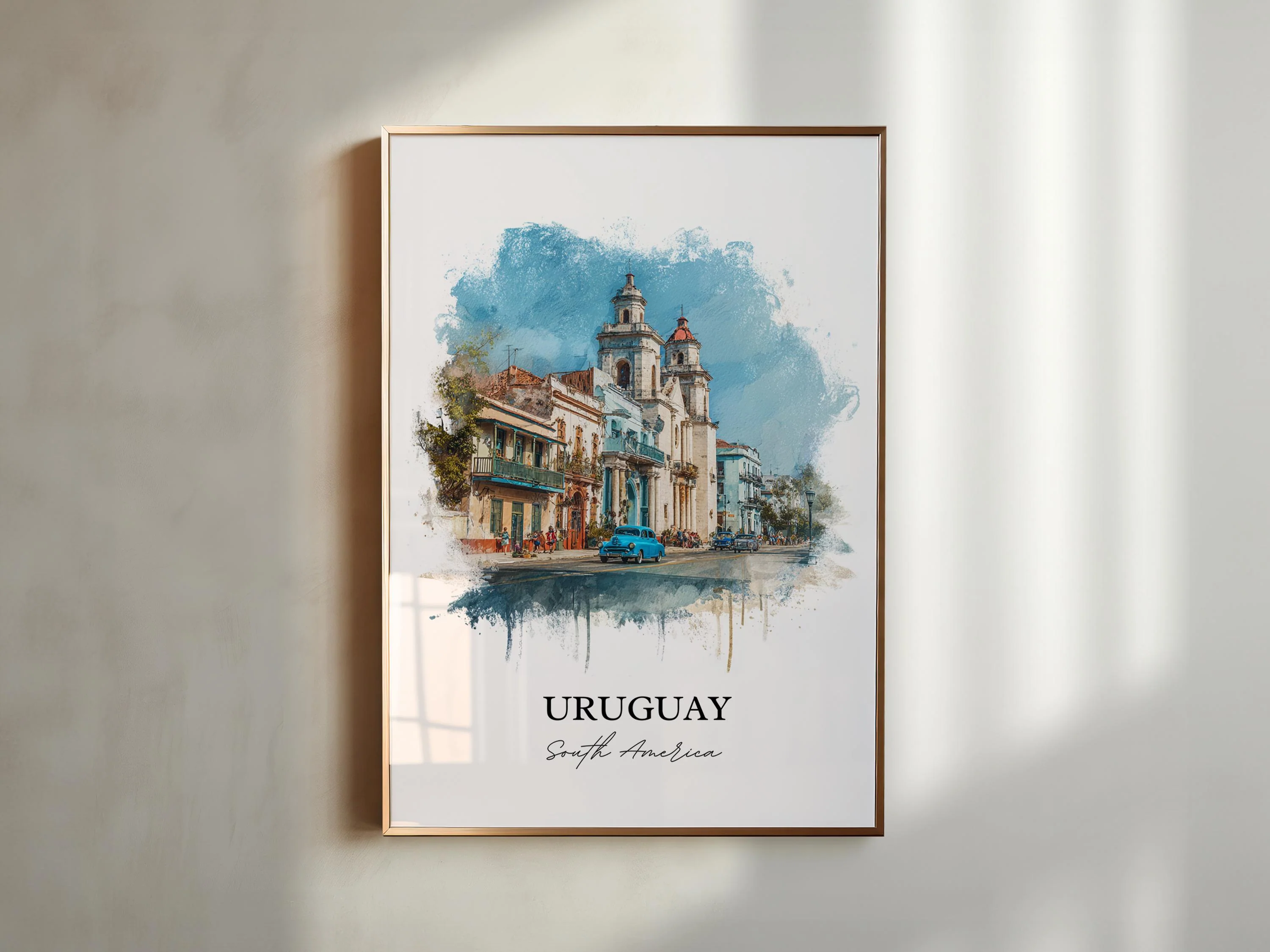 Uruguay, South America – Watercolor Art Print - Image 5