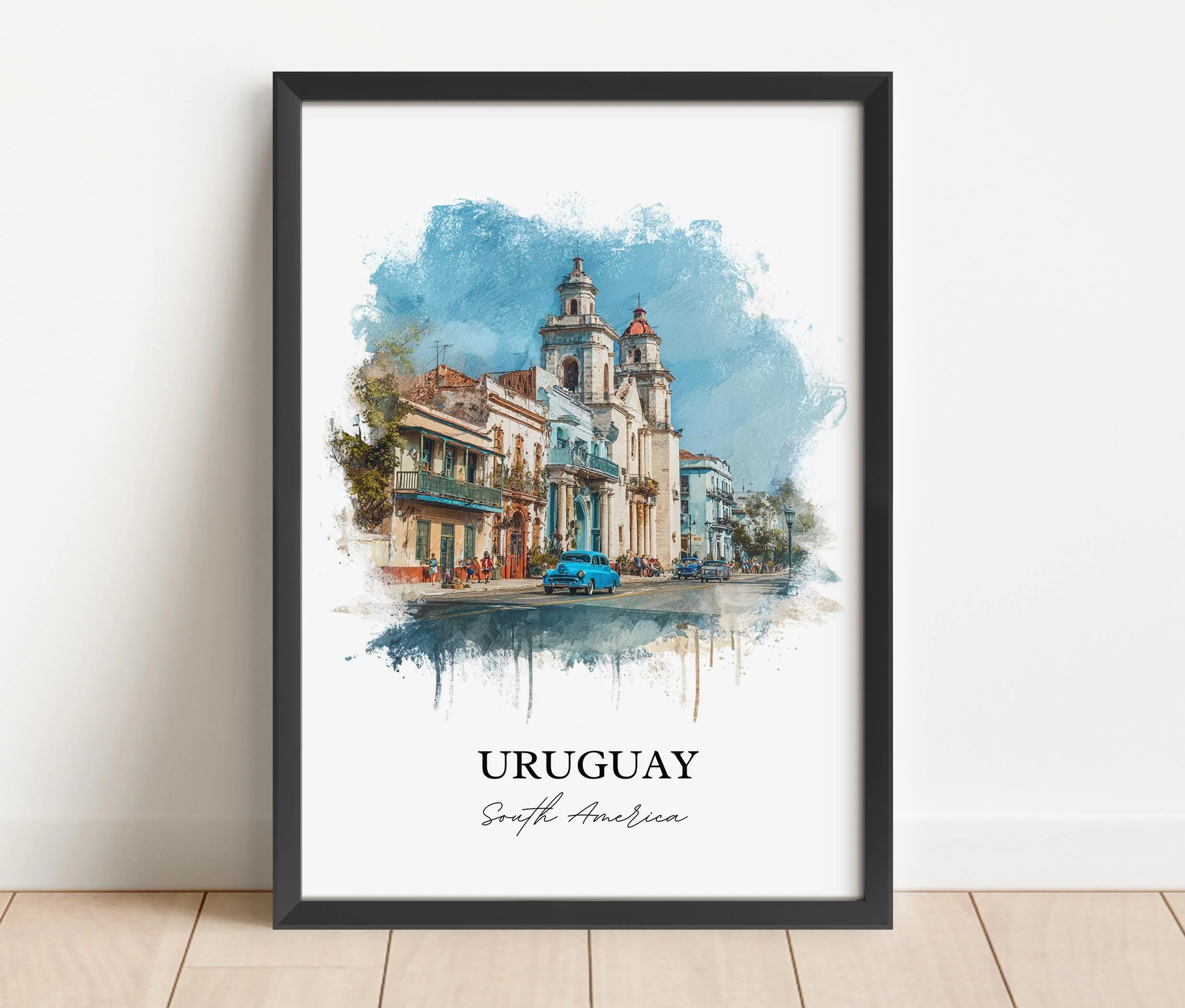 Uruguay, South America – Watercolor Art Print - Image 6