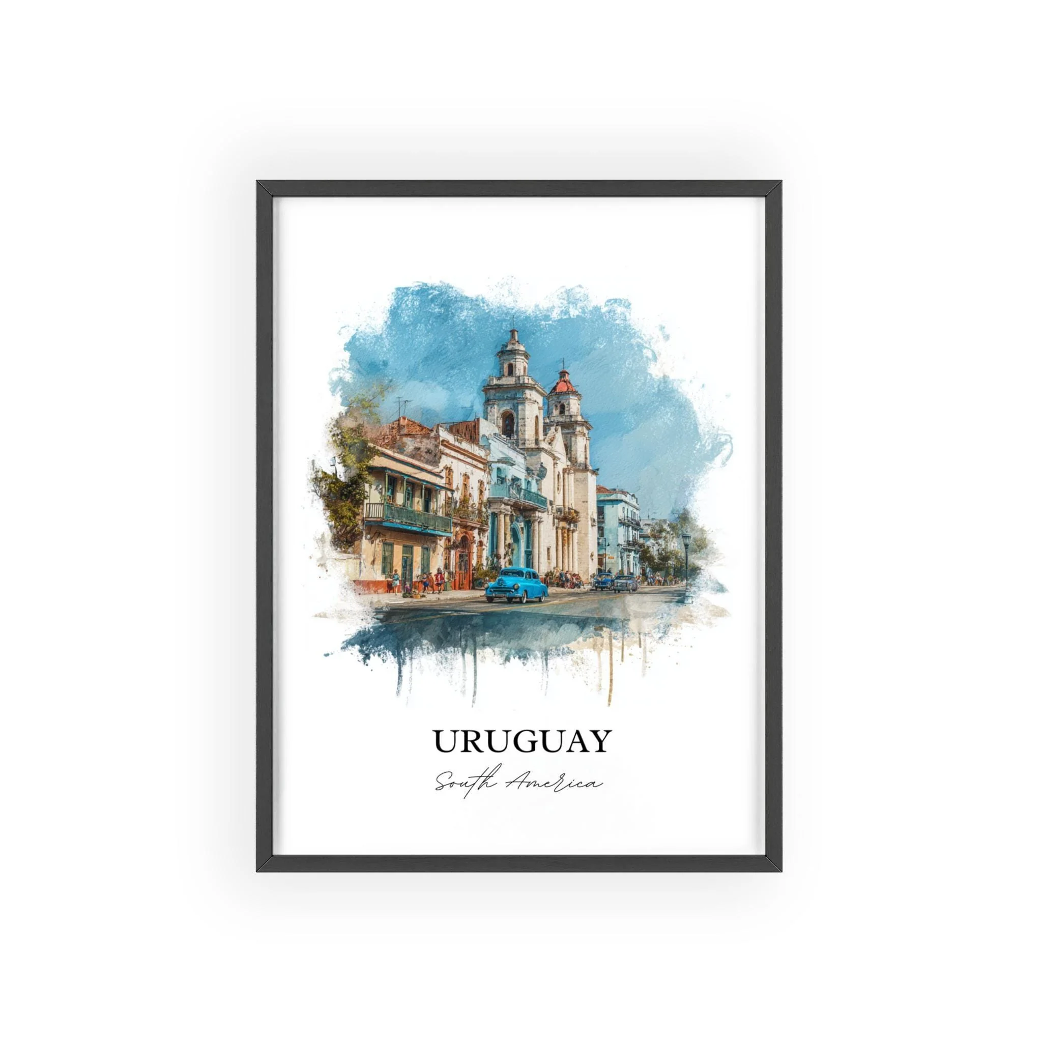 Uruguay, South America – Watercolor Art Print - Image 7