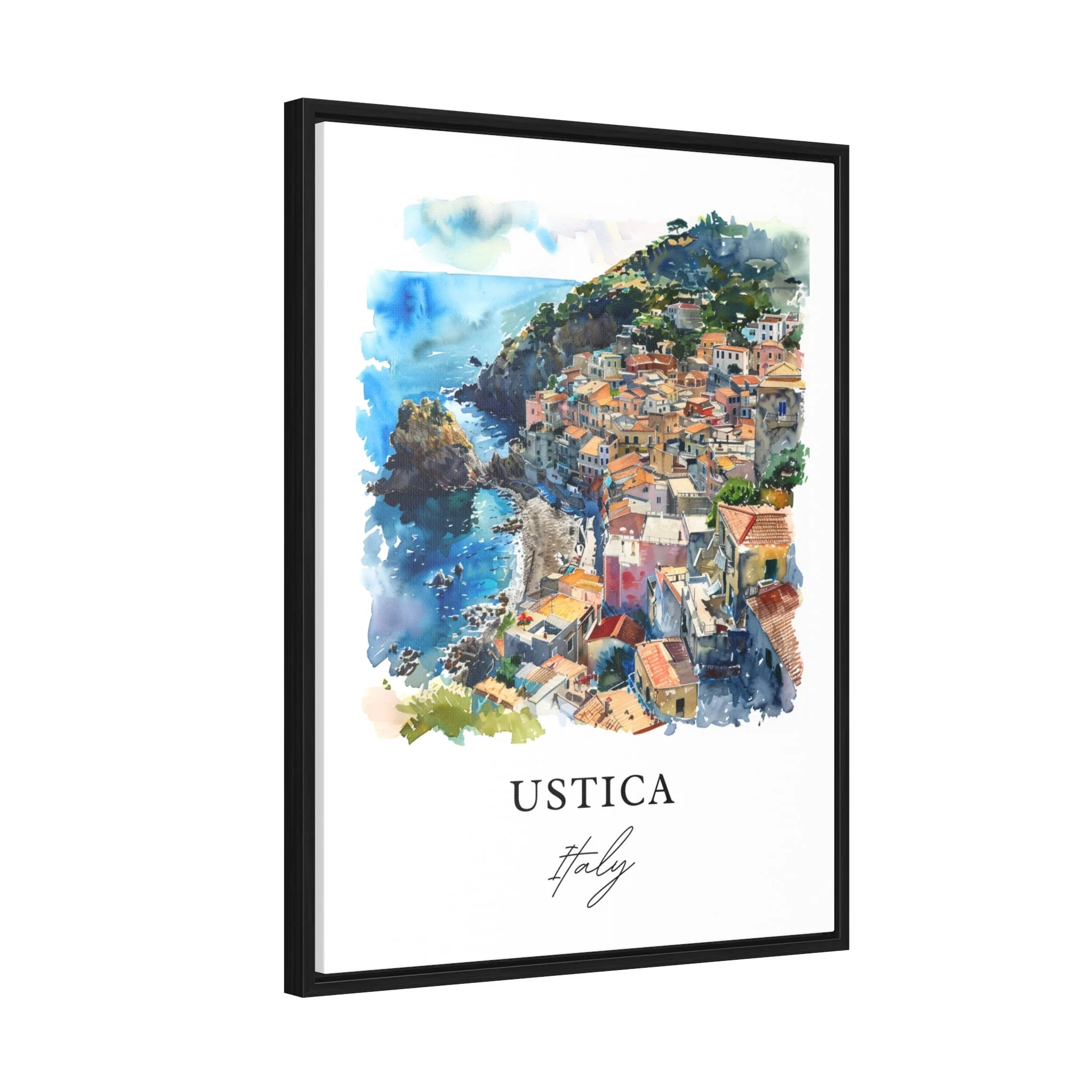 Ustica, Italy – Watercolor Art Print - Image 6