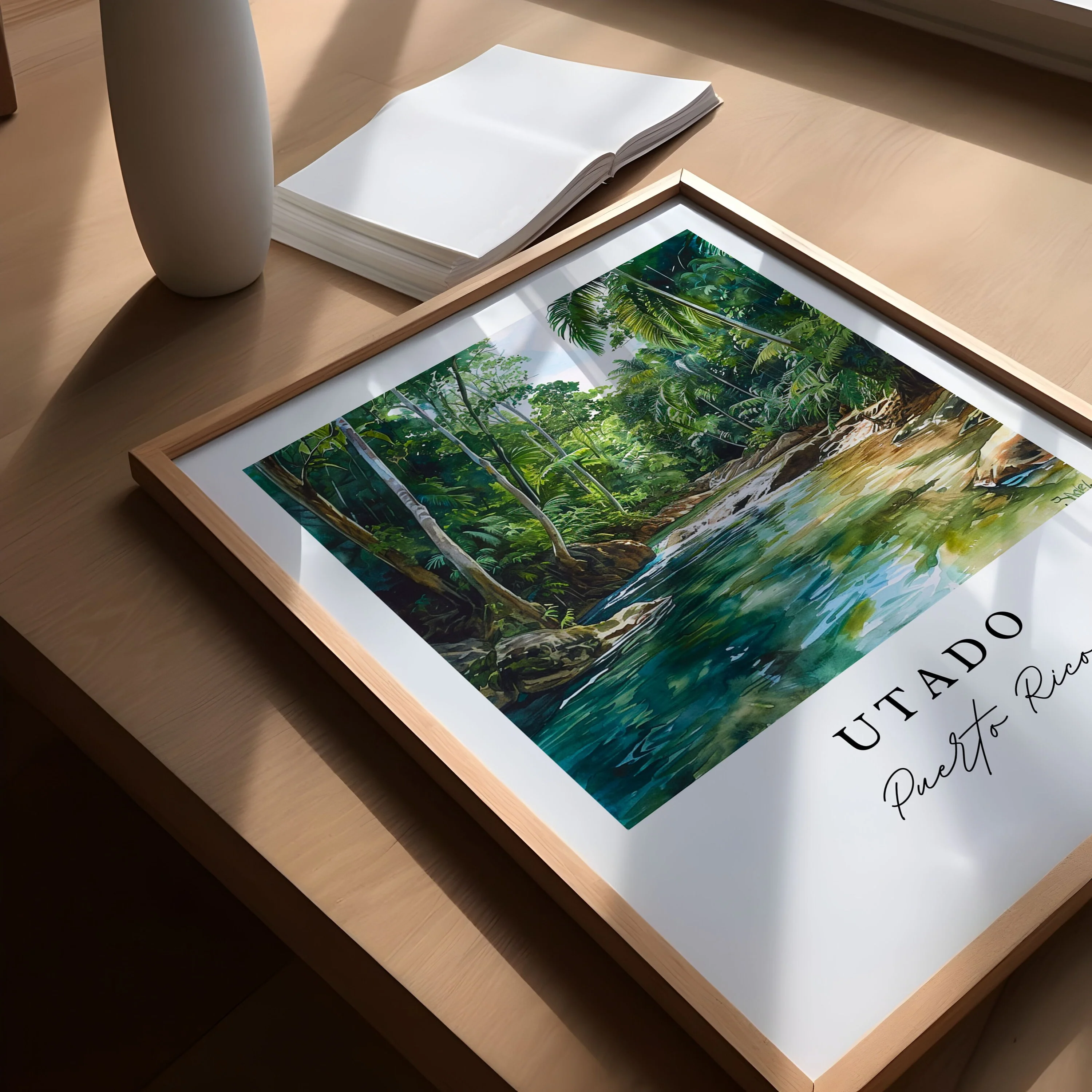 Utado, Puerto Rico – Watercolor Art Print - Image 3
