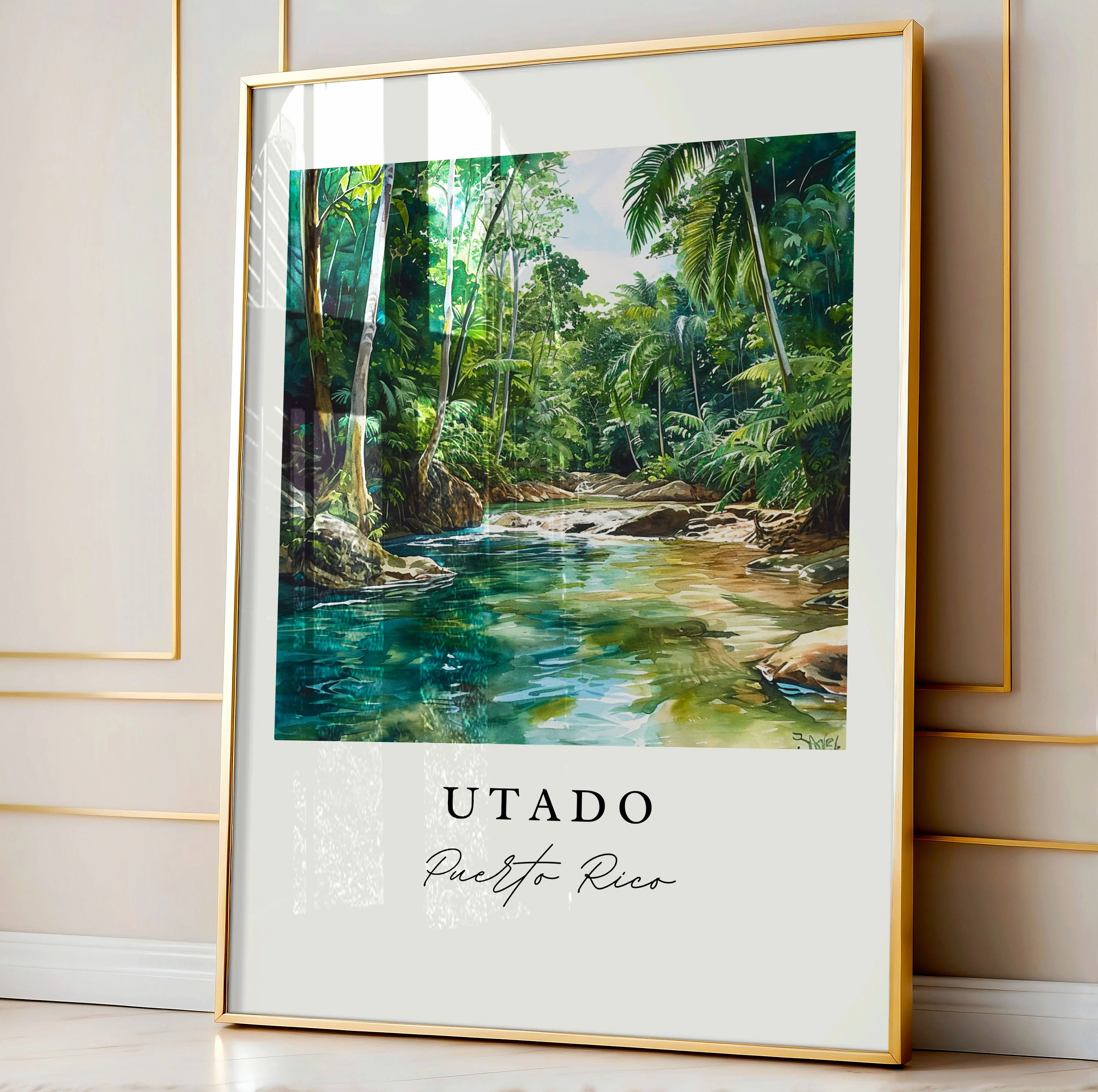 Utado, Puerto Rico – Watercolor Art Print - Image 4