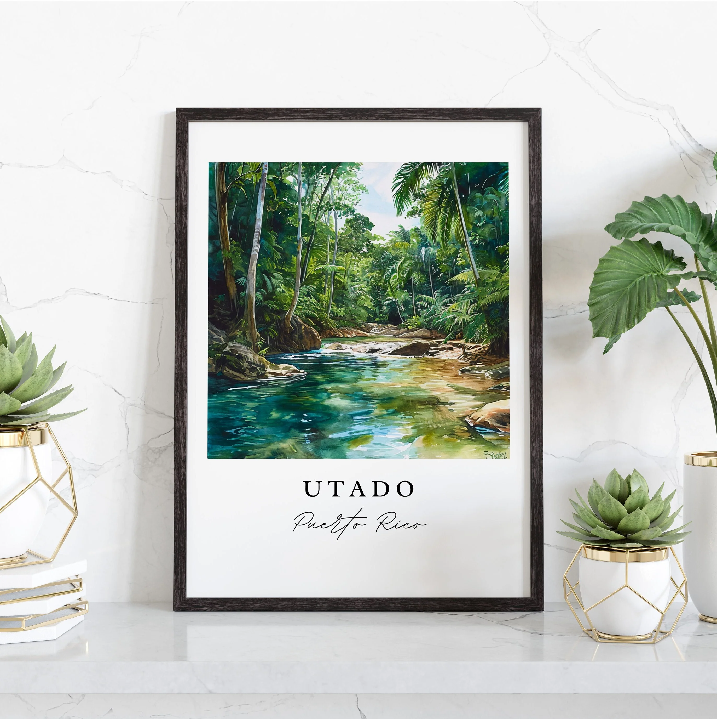 Utado, Puerto Rico – Watercolor Art Print - Image 5