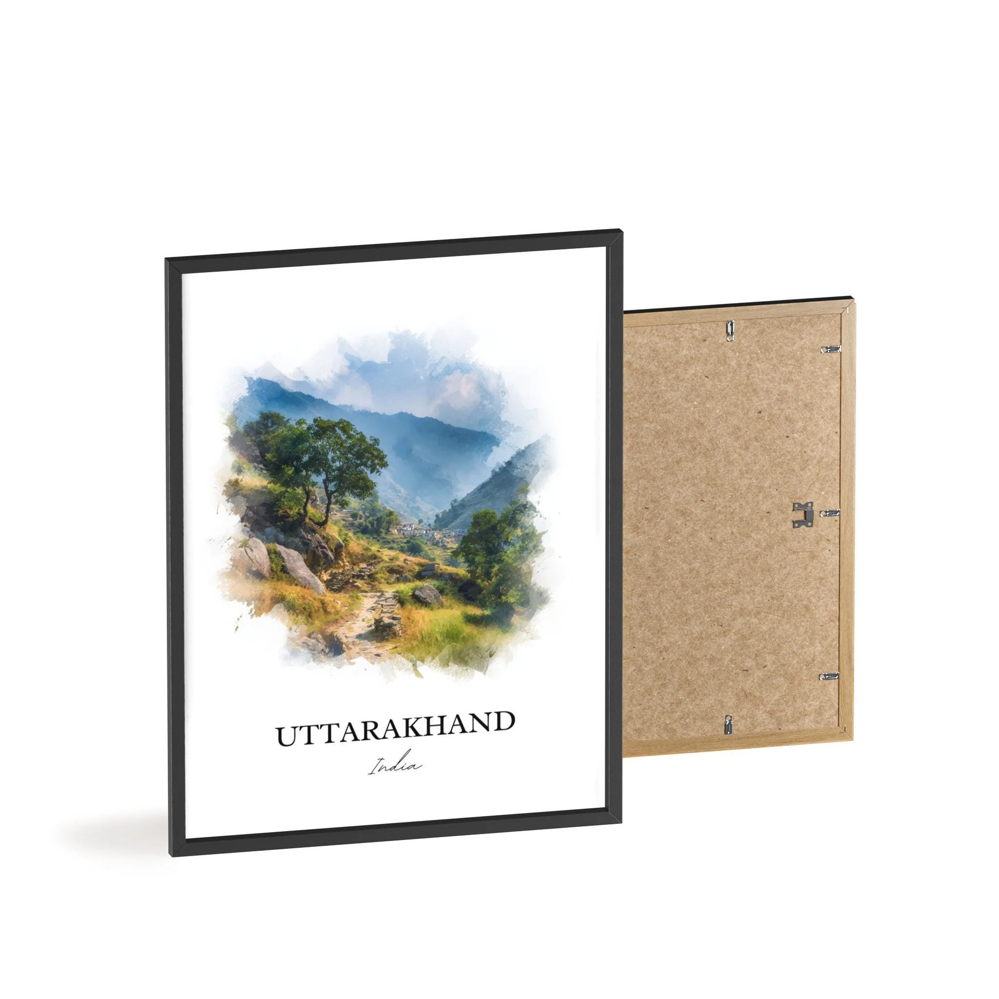 Uttarakhand, India – Watercolor Art Print - Image 8