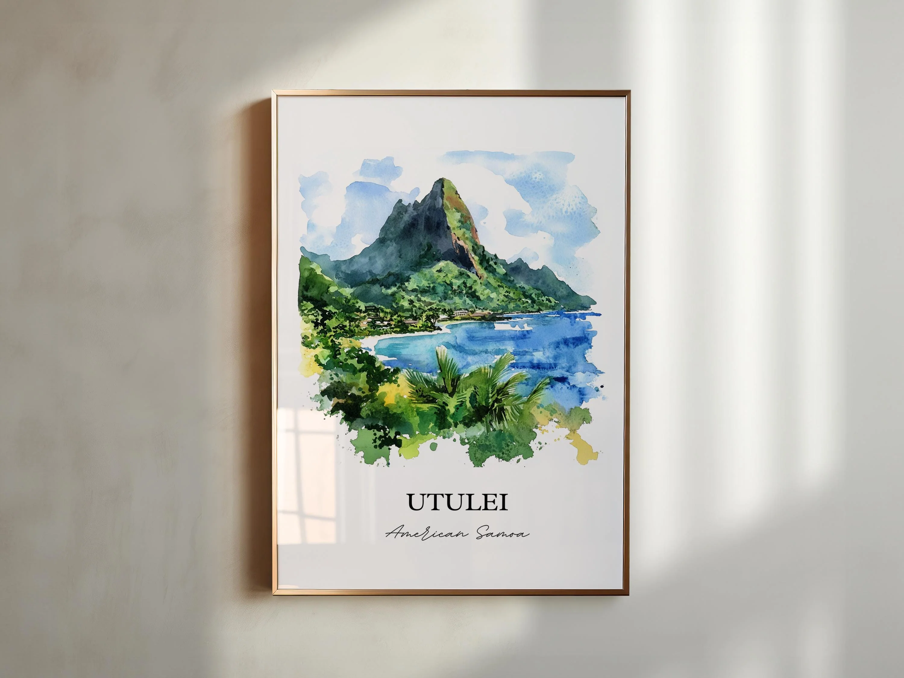 Utulei, American Samoa – Watercolor Art Print - Image 3