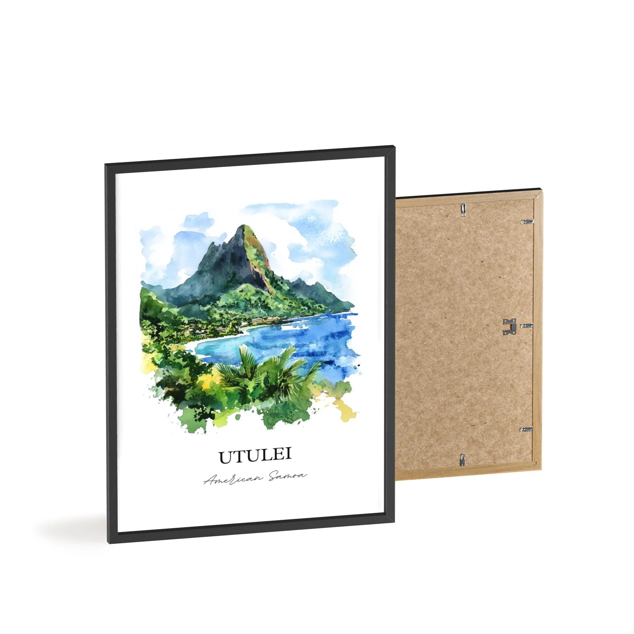 Utulei, American Samoa – Watercolor Art Print - Image 8