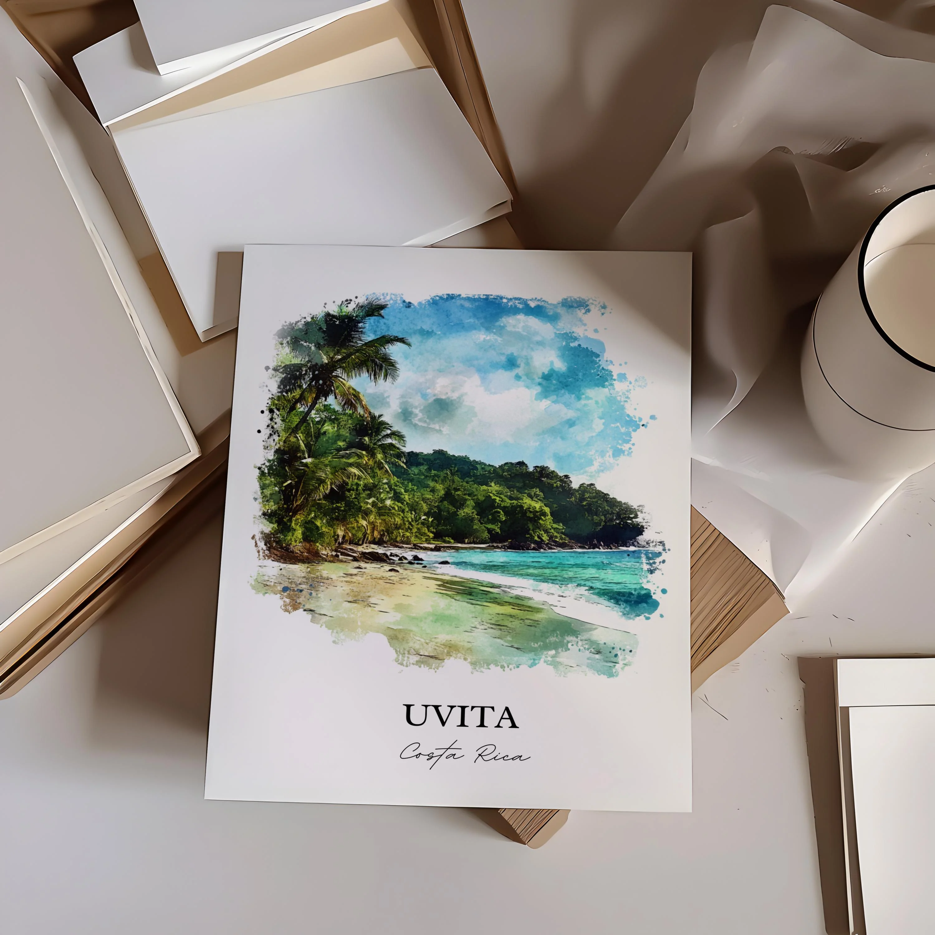 Uvita, Costa Rica – Watercolor Art Print - Image 4